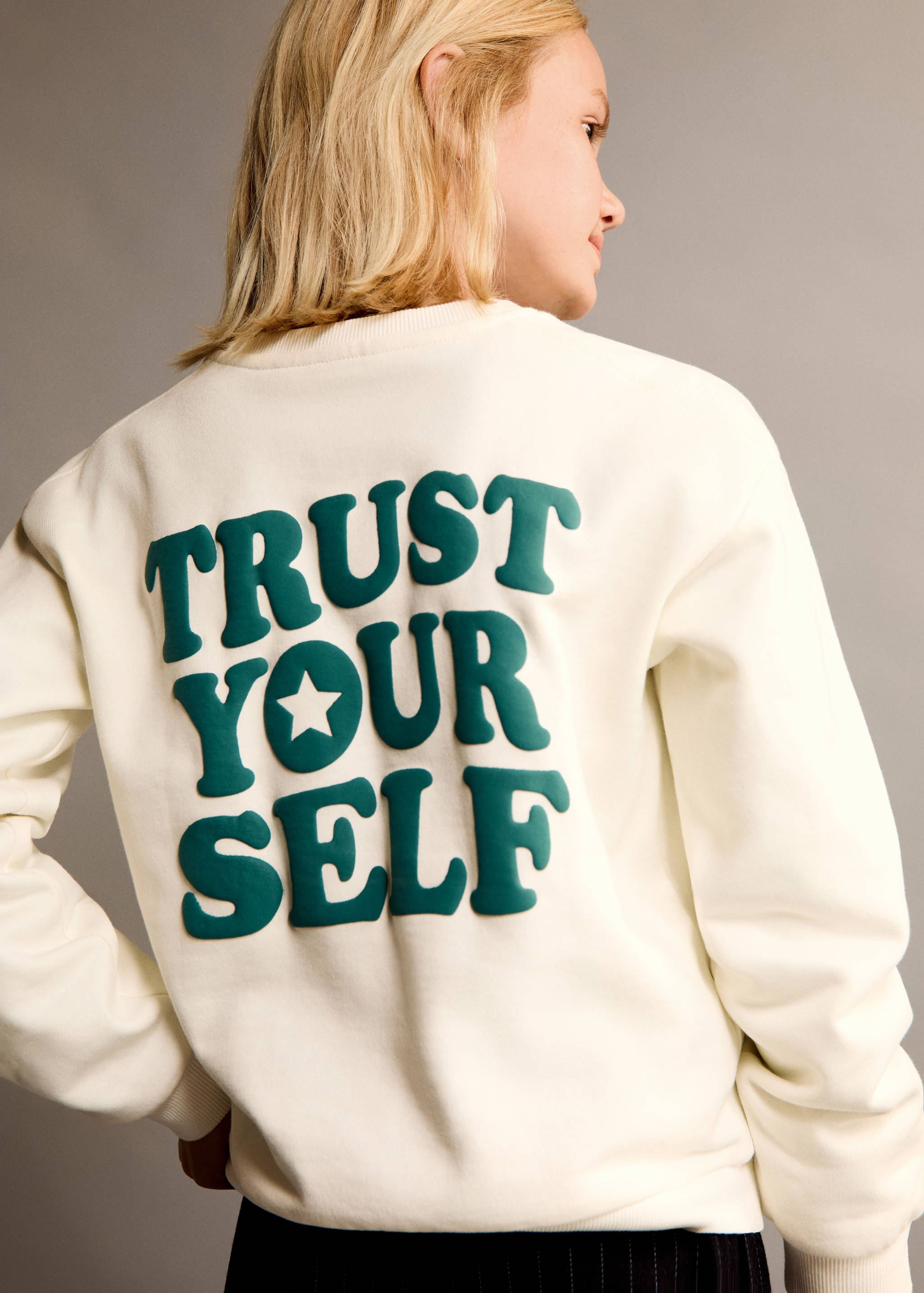 Gemustertes Baumwoll-Sweatshirt - Detail des Artikels 1