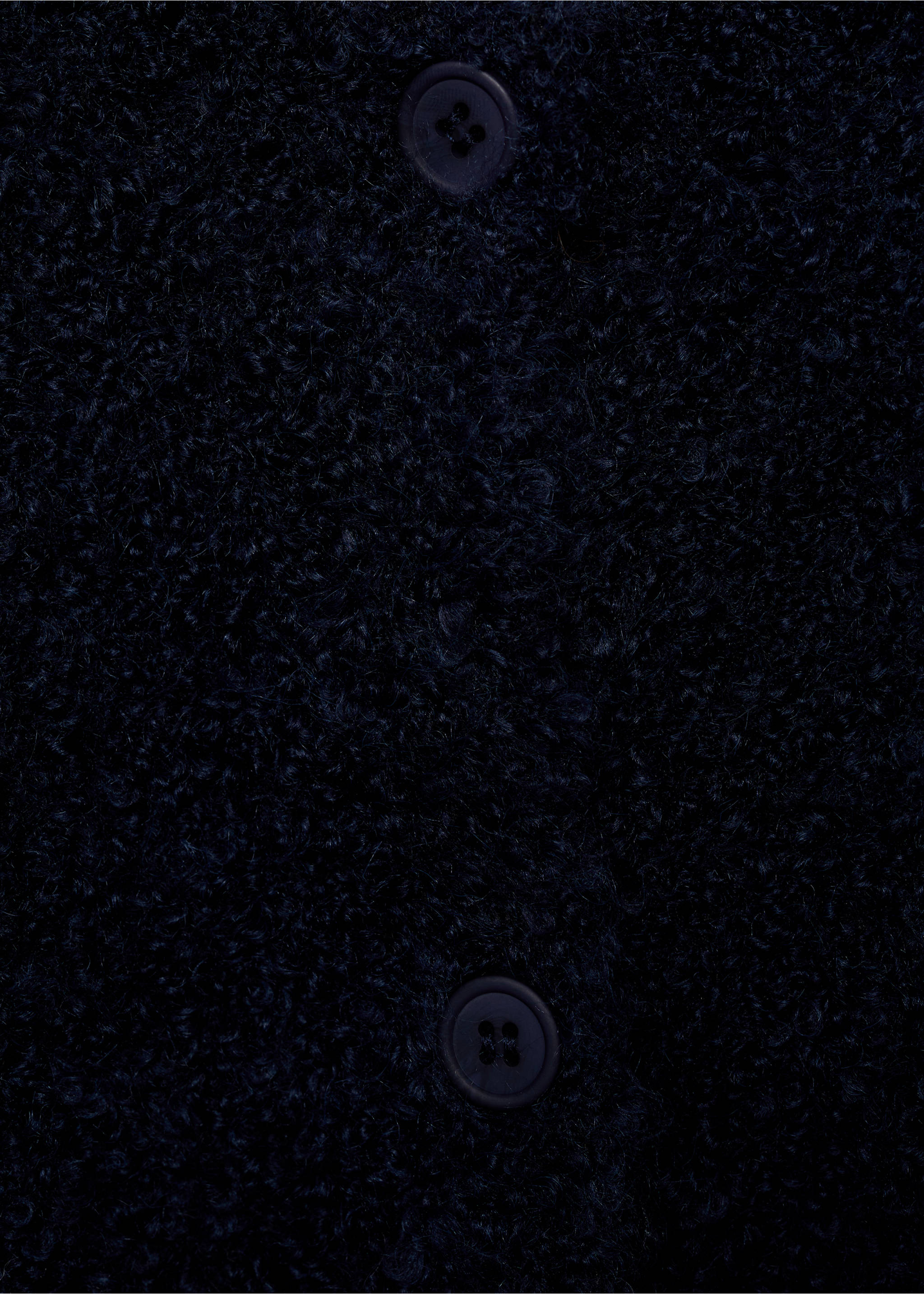 Bouclé-knit cardigan - Details of the article 8, Dark Navy. Ref: 77057690-00.