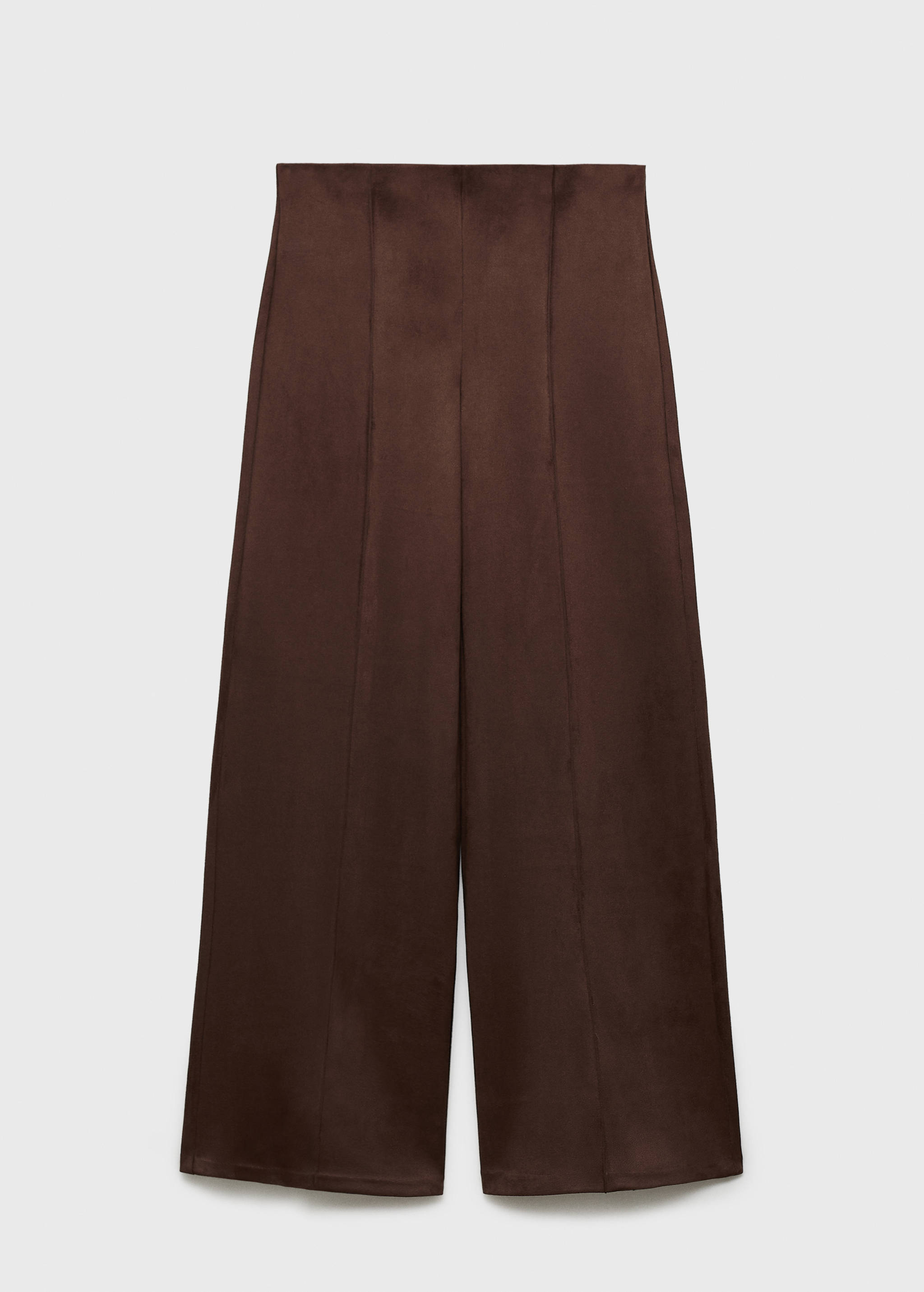 Wide leg suede-effect trousers - Article without model