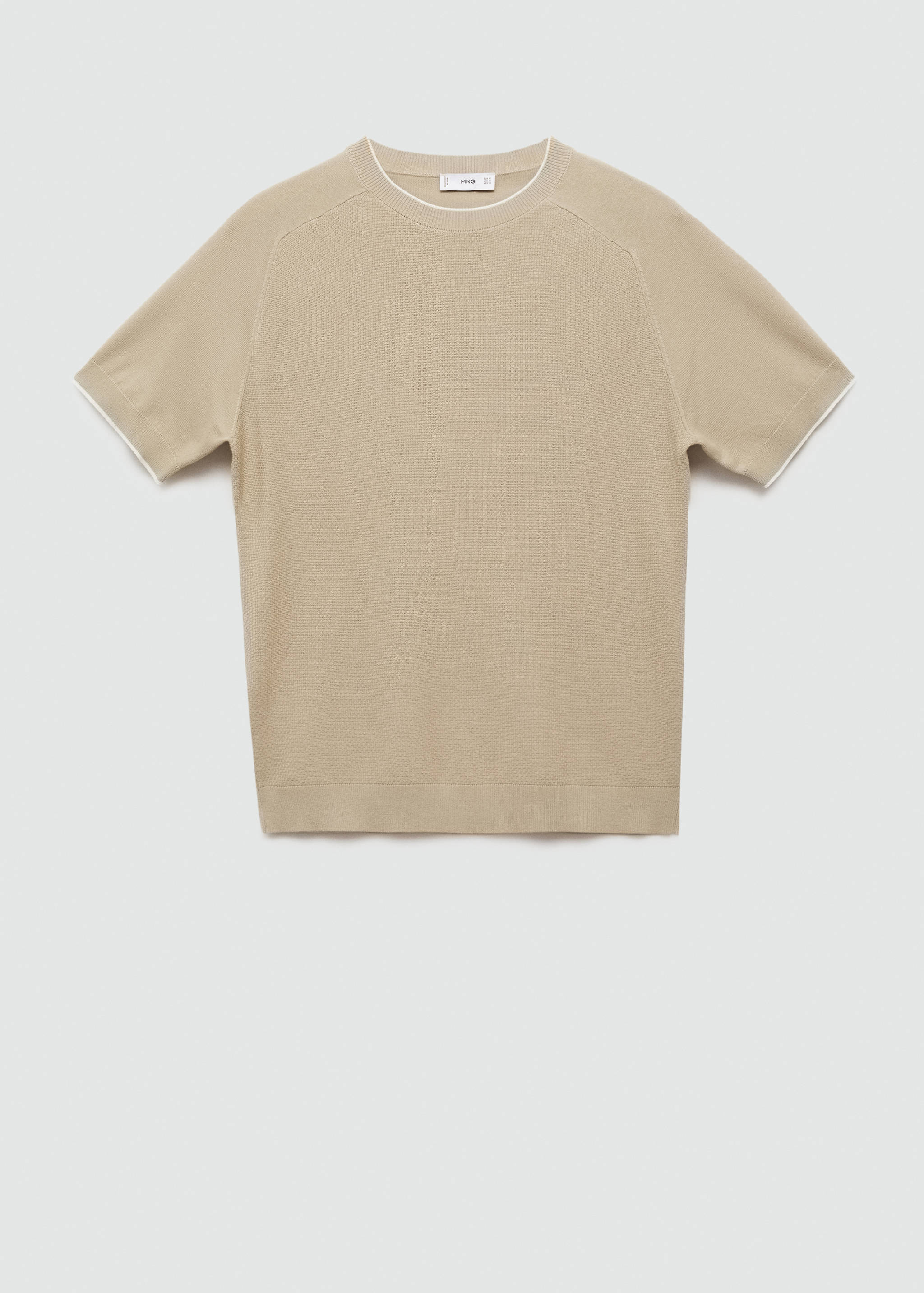 Structure thin knitwear t-shirt - Article without model