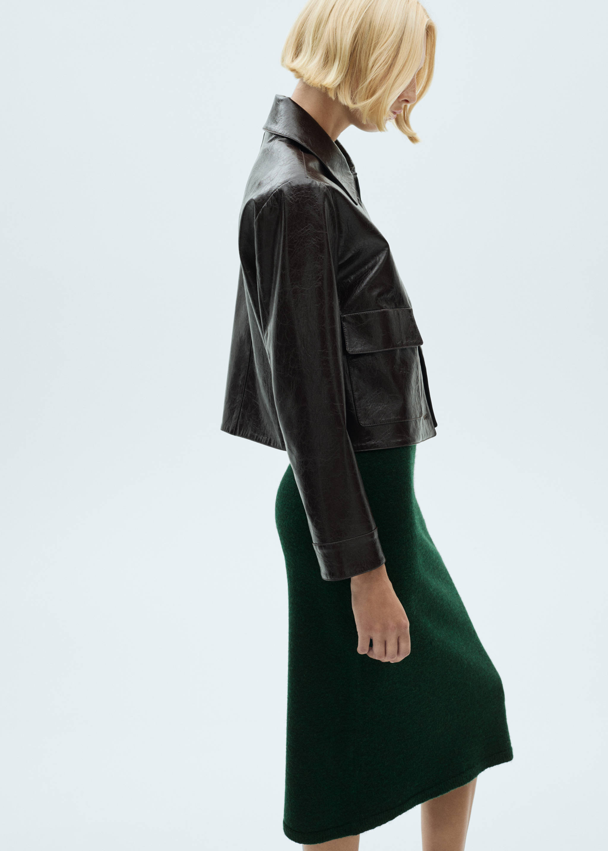 Flared knitted skirt - Details of the article 2