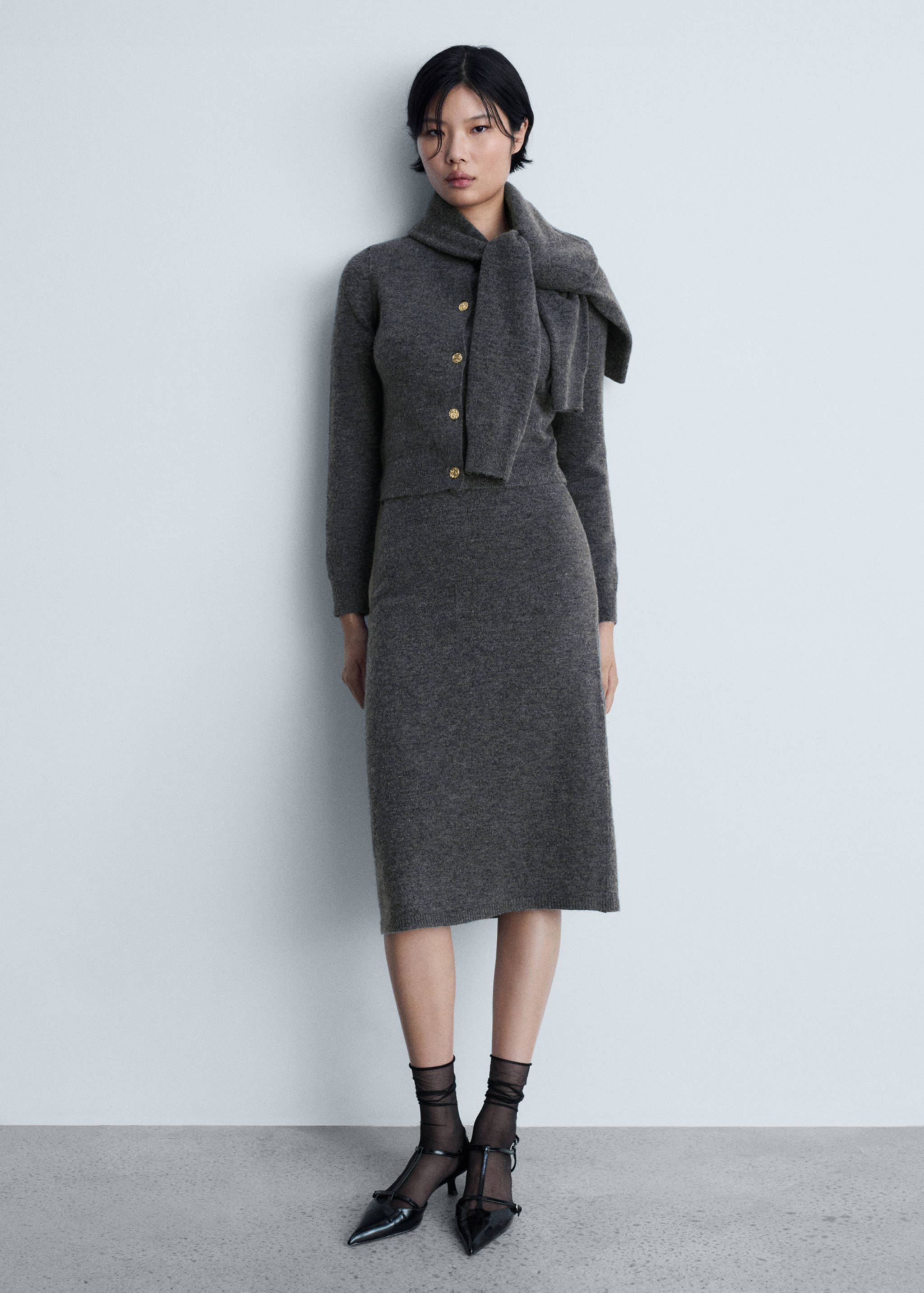 Flared knitted skirt - General plane
