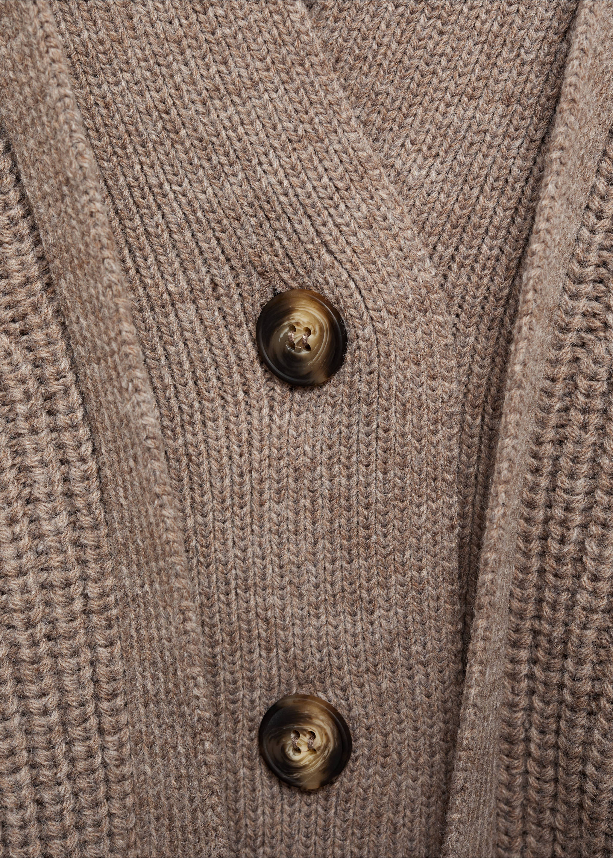 Cárdigan botones oversize - Detalle del artículo 8, Marrón. Ref: 77057713-00.
