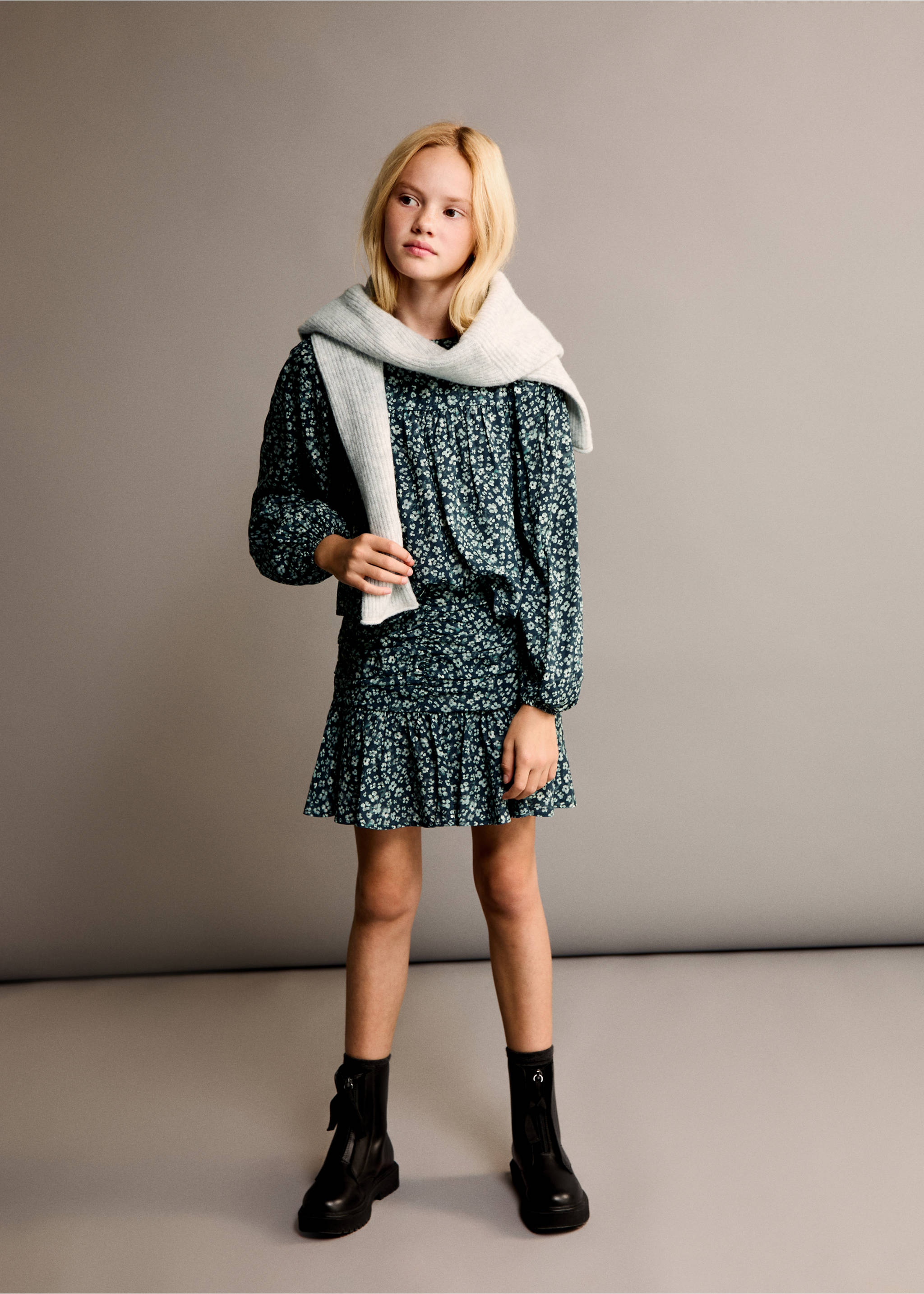 Floral print skirt - General plane, Green. Ref: 77057714-00.