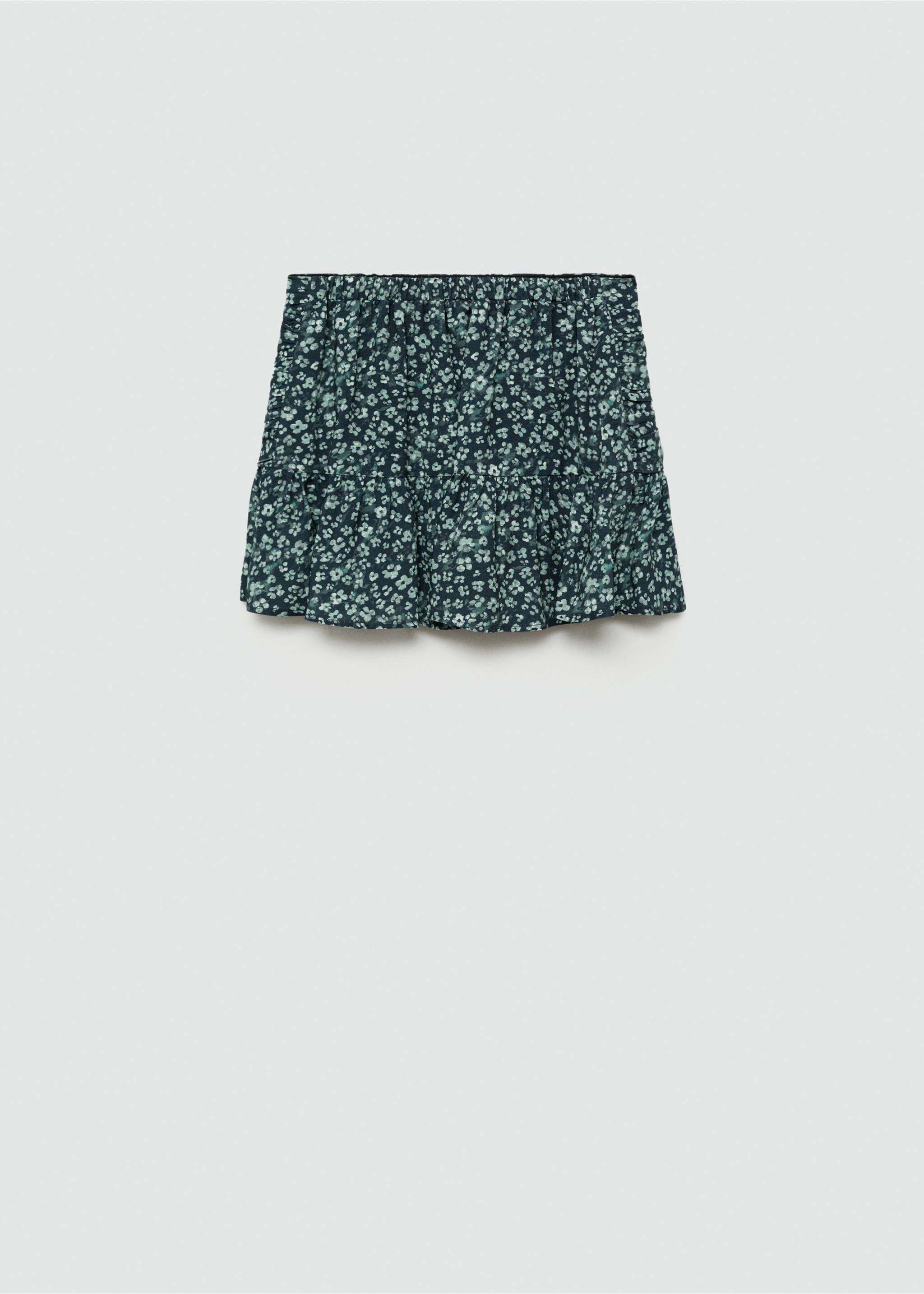 Floral print skirt - Reverse of the article, Green. Ref: 77057714-00.