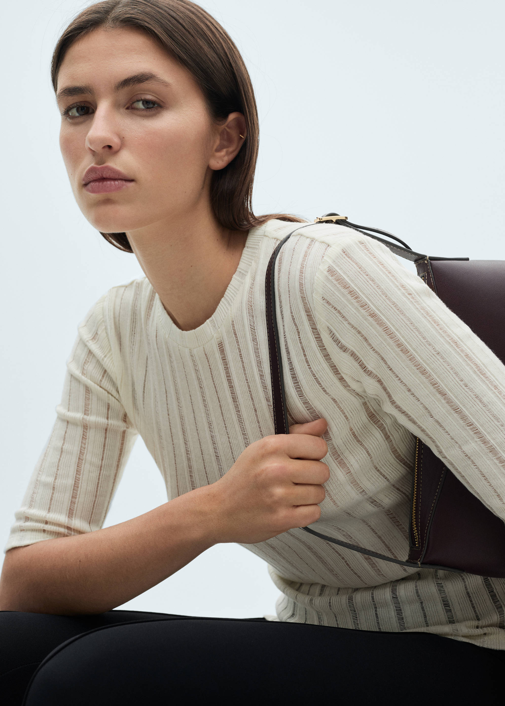 Camiseta punto manga corta - Plano medio