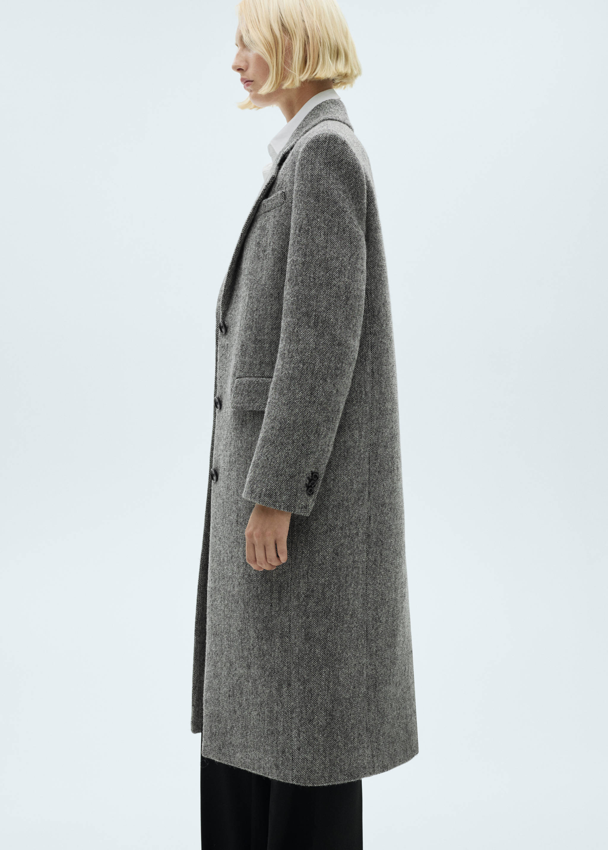 Flecked wool-blend coat - Women | MANGO OUTLET USA