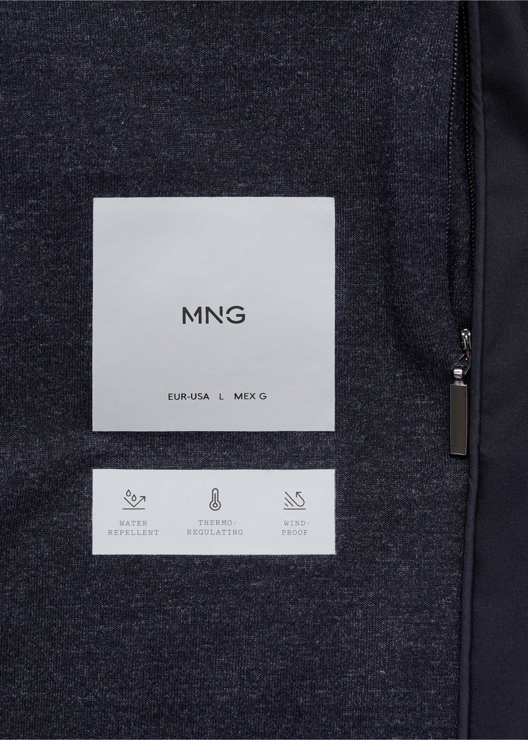 Water-repellent quilted coat - Details of the article 0, Dark Navy. Ref: 77057911-00.