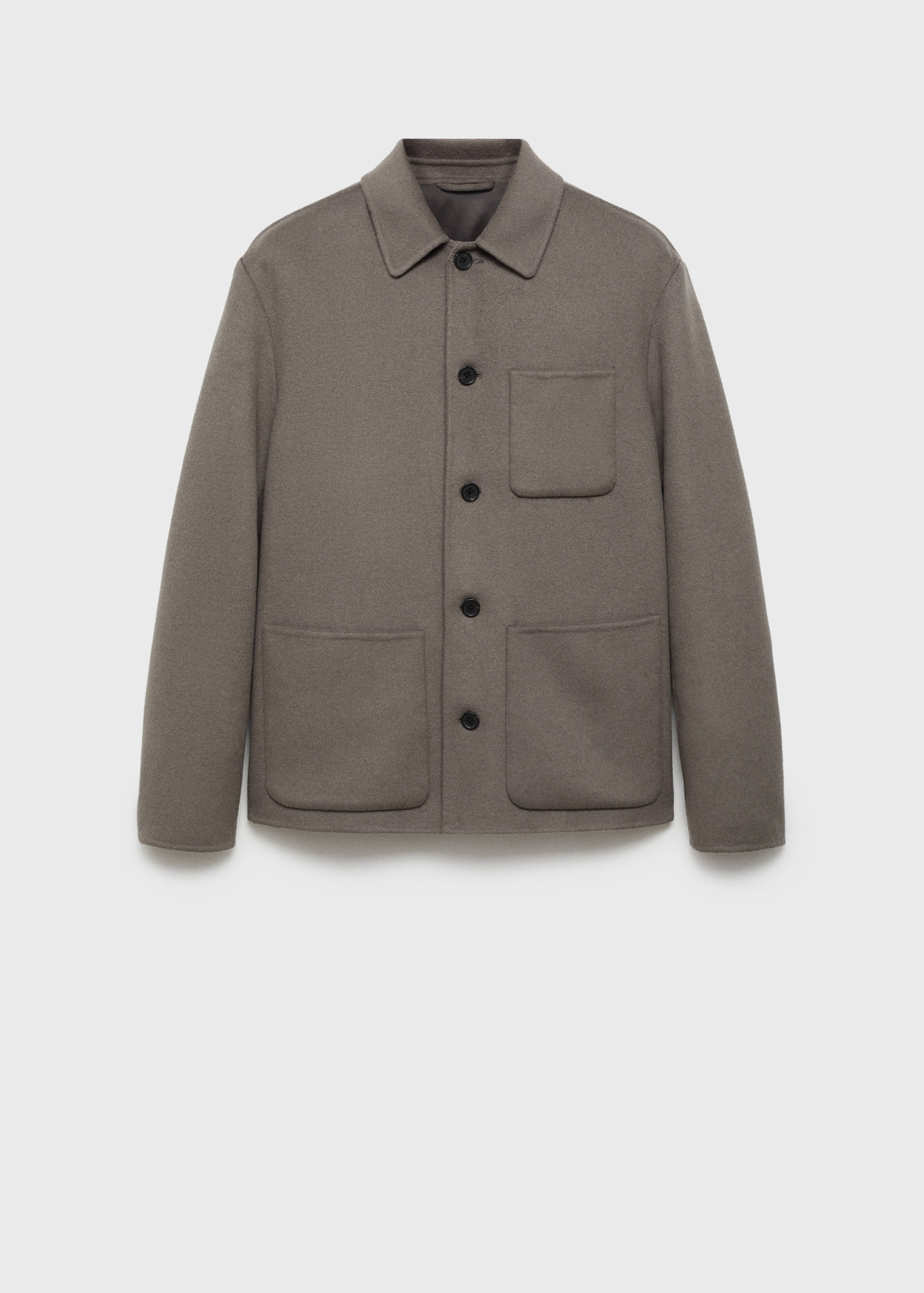 Handmade-Overshirt aus Wolle mit Taschen - Artikel ohne Model