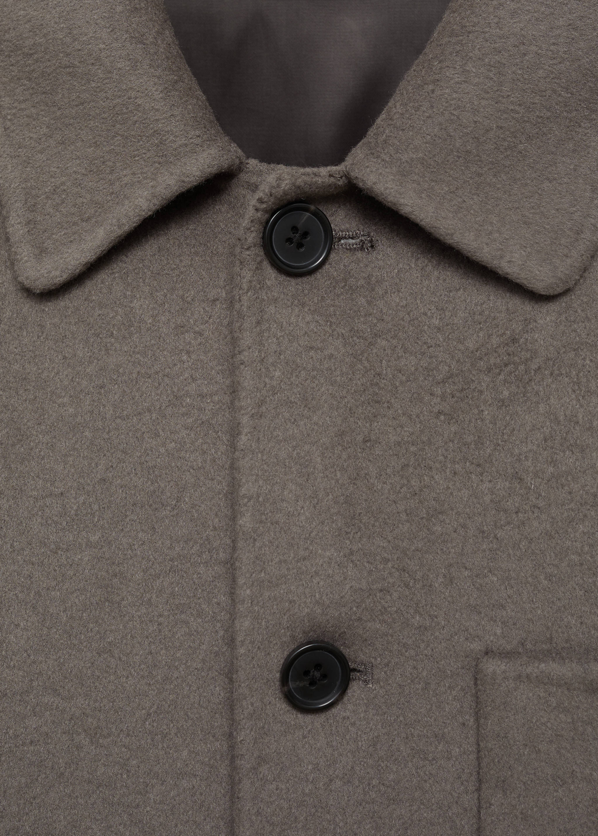 Handmade-Overshirt aus Wolle mit Taschen - Detail des Artikels 8