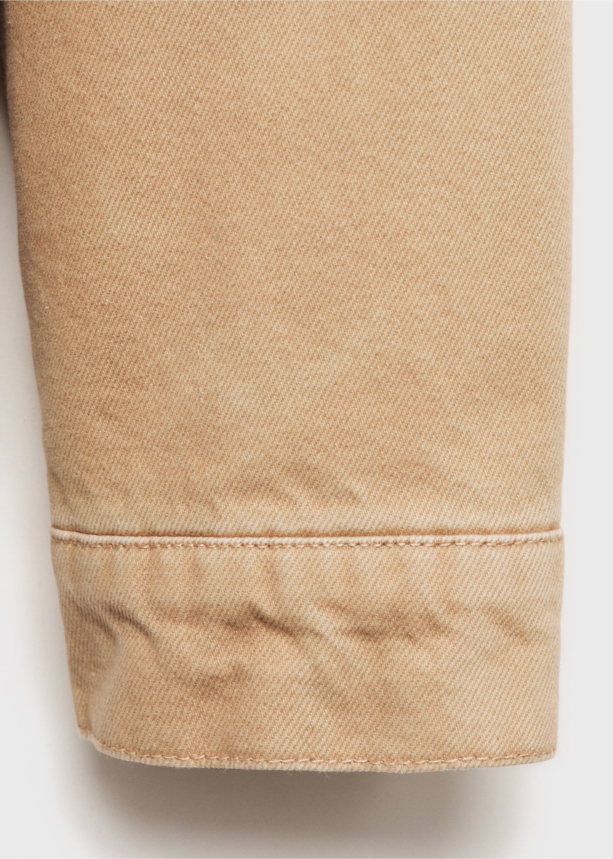 Cazadora vaquera cuello borreguito - Detalle del artículo 0, Beige. Ref: 77057913-00.