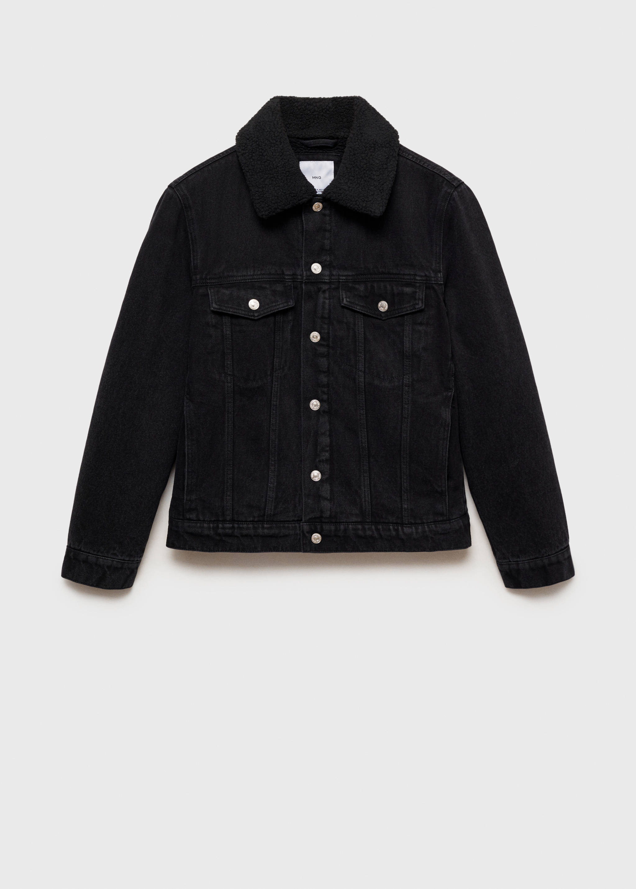 Denim jacket with fleece lining - Article without model