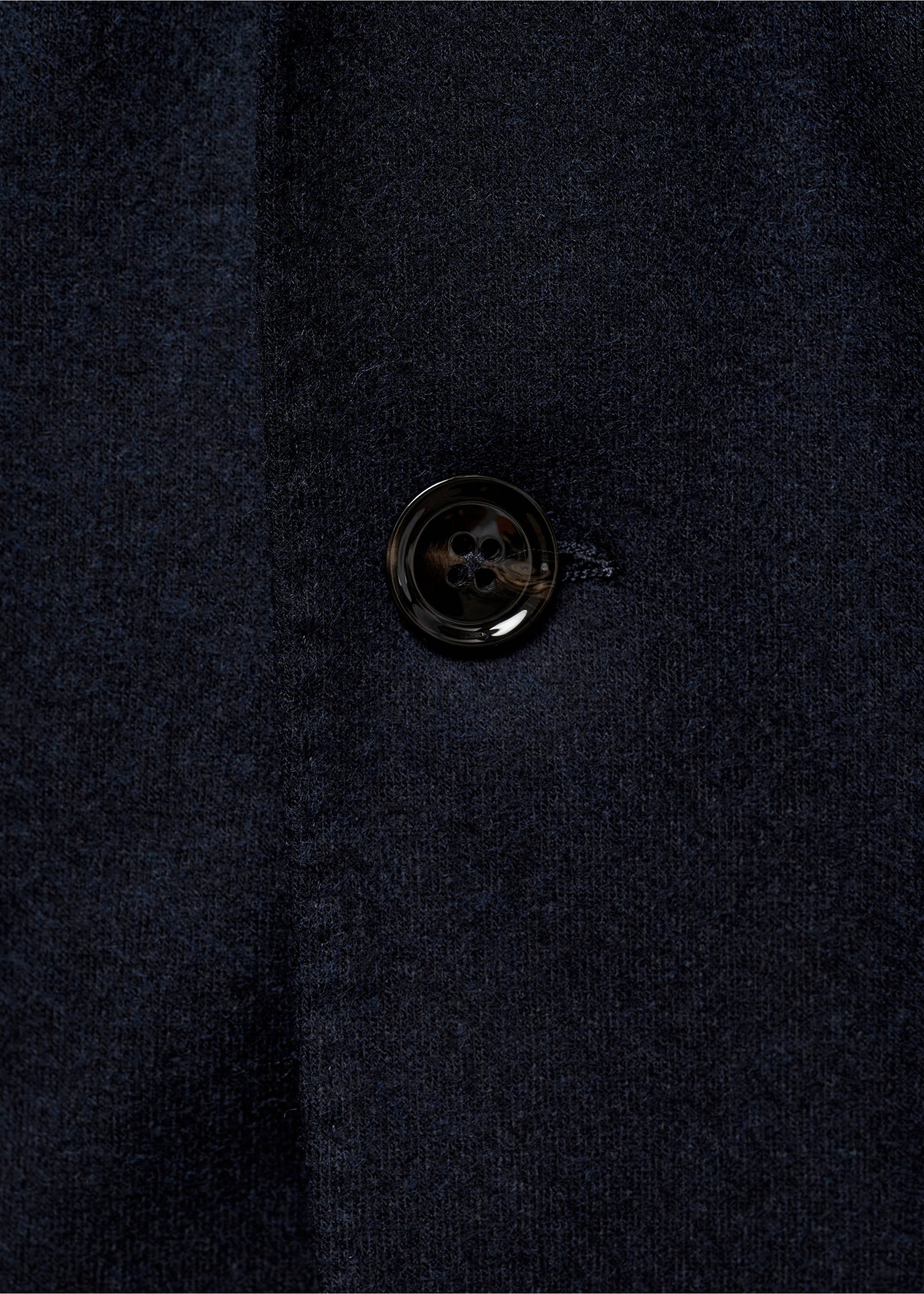 Americana franela lana virgen - Detalle del artículo 8, Azul marino oscuro. Ref: 77057917-00.