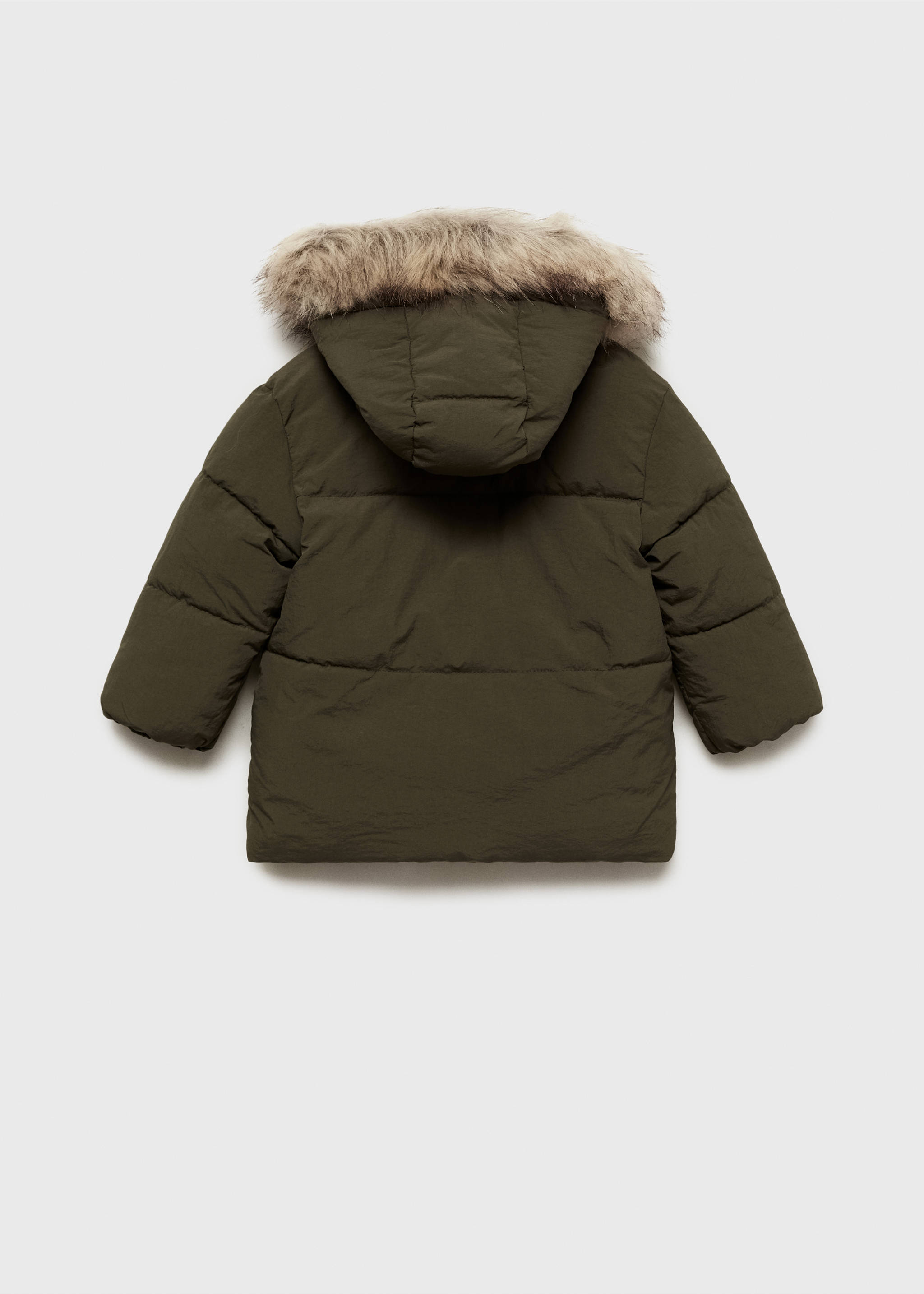 Anorak matelassé intérieur polaire - Verso de l’article, Kaki. Ref: 77057927-00.