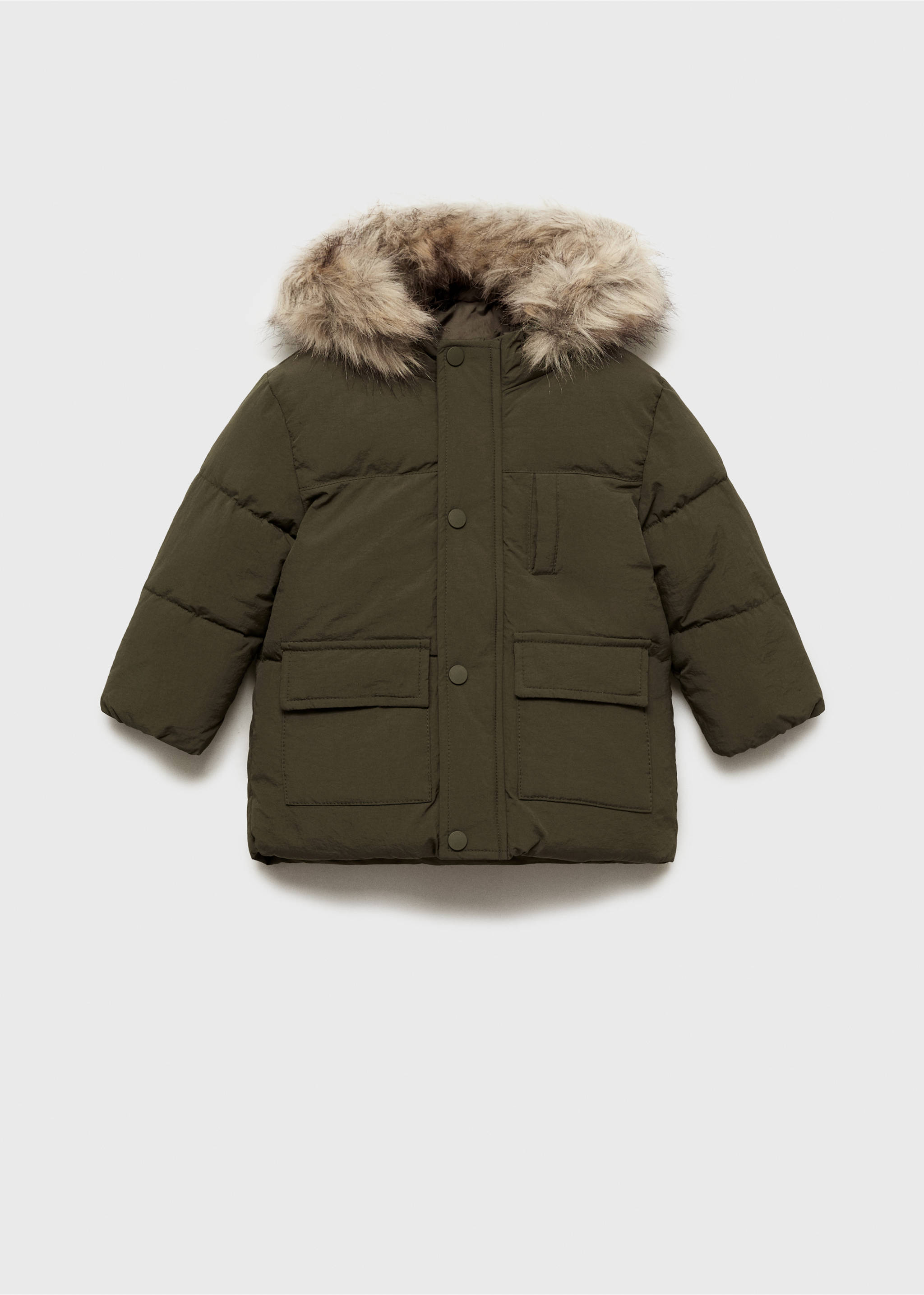 Anorak acolchado interior polar - Artículo sin modelo, Khaki. Ref: 77057927-00.