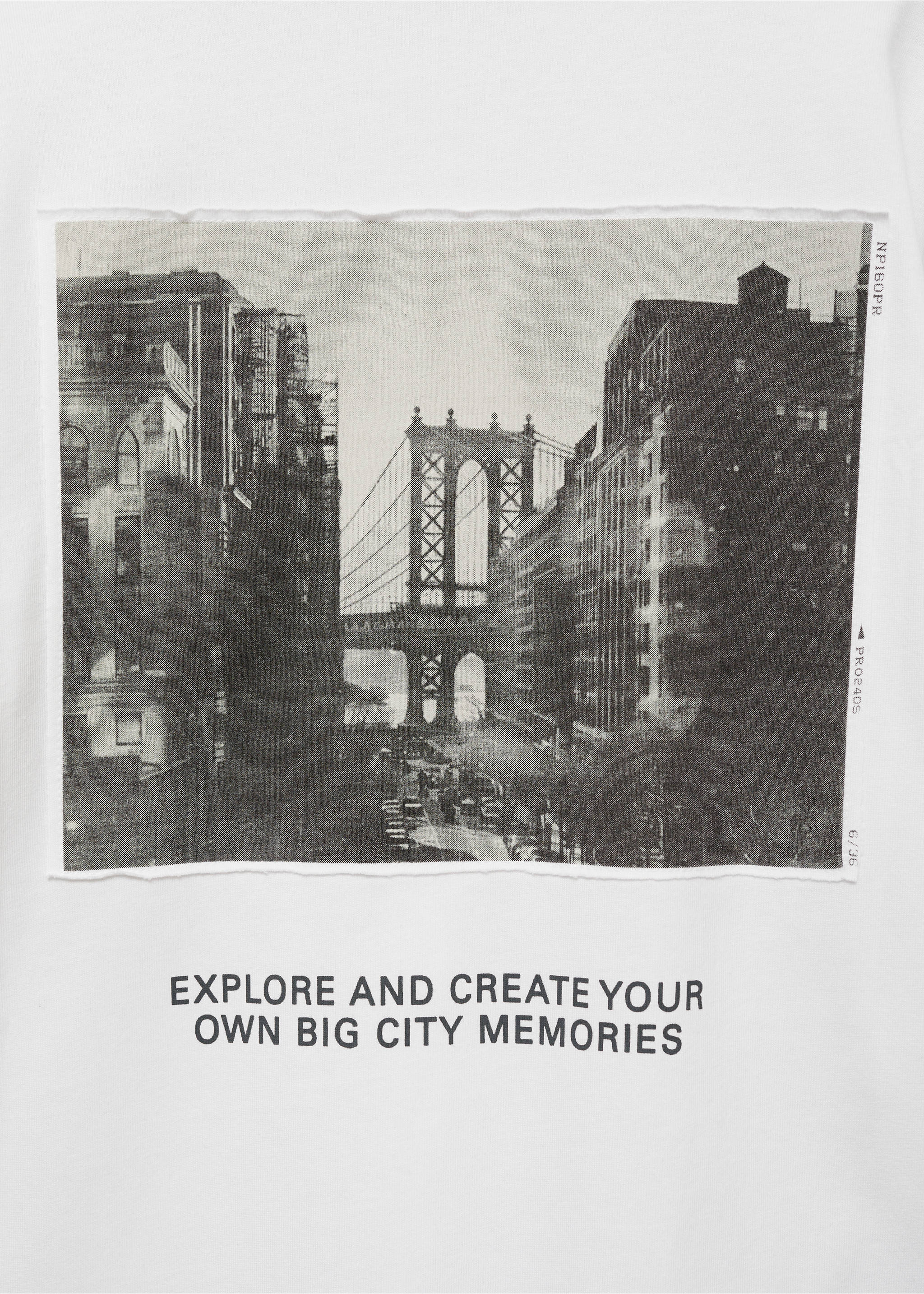 T-shirt manches longues imprimé - Détail de l'article 0, Blanc cassé. Ref: 77057929-00.