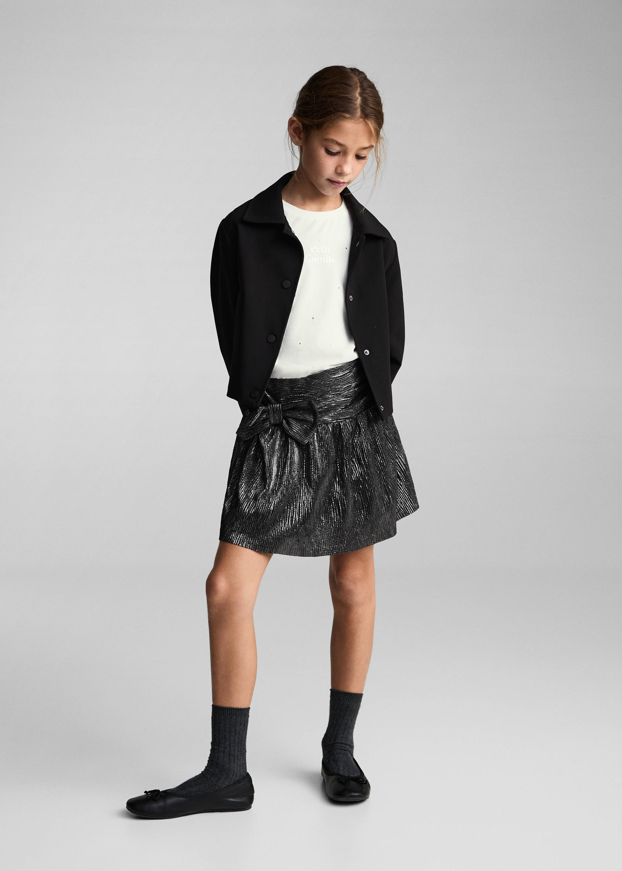 Long-sleeved t-shirt with rhinestone detail - General plane