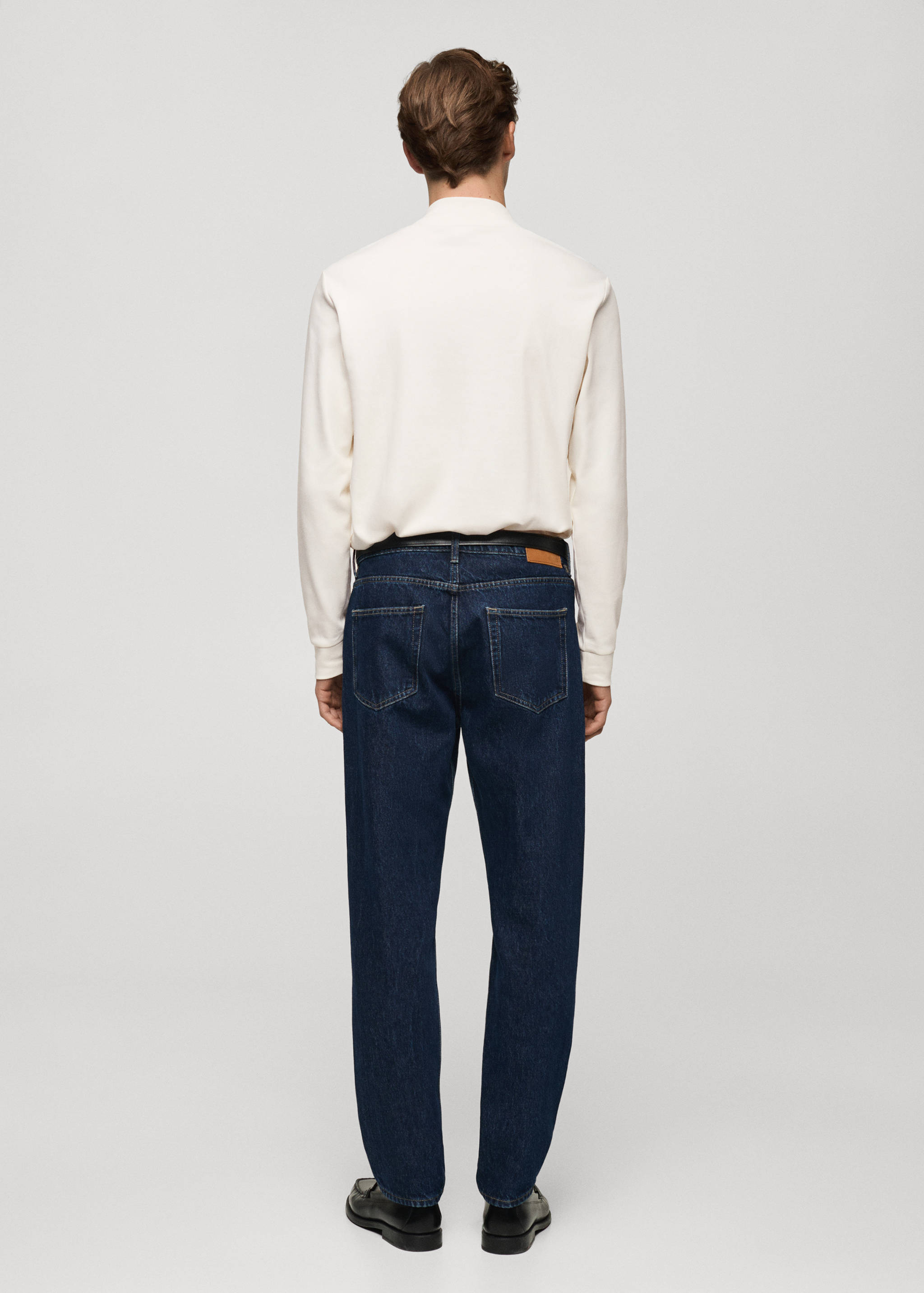 Cotton t-shirt with perkins neck - Reverse of the article