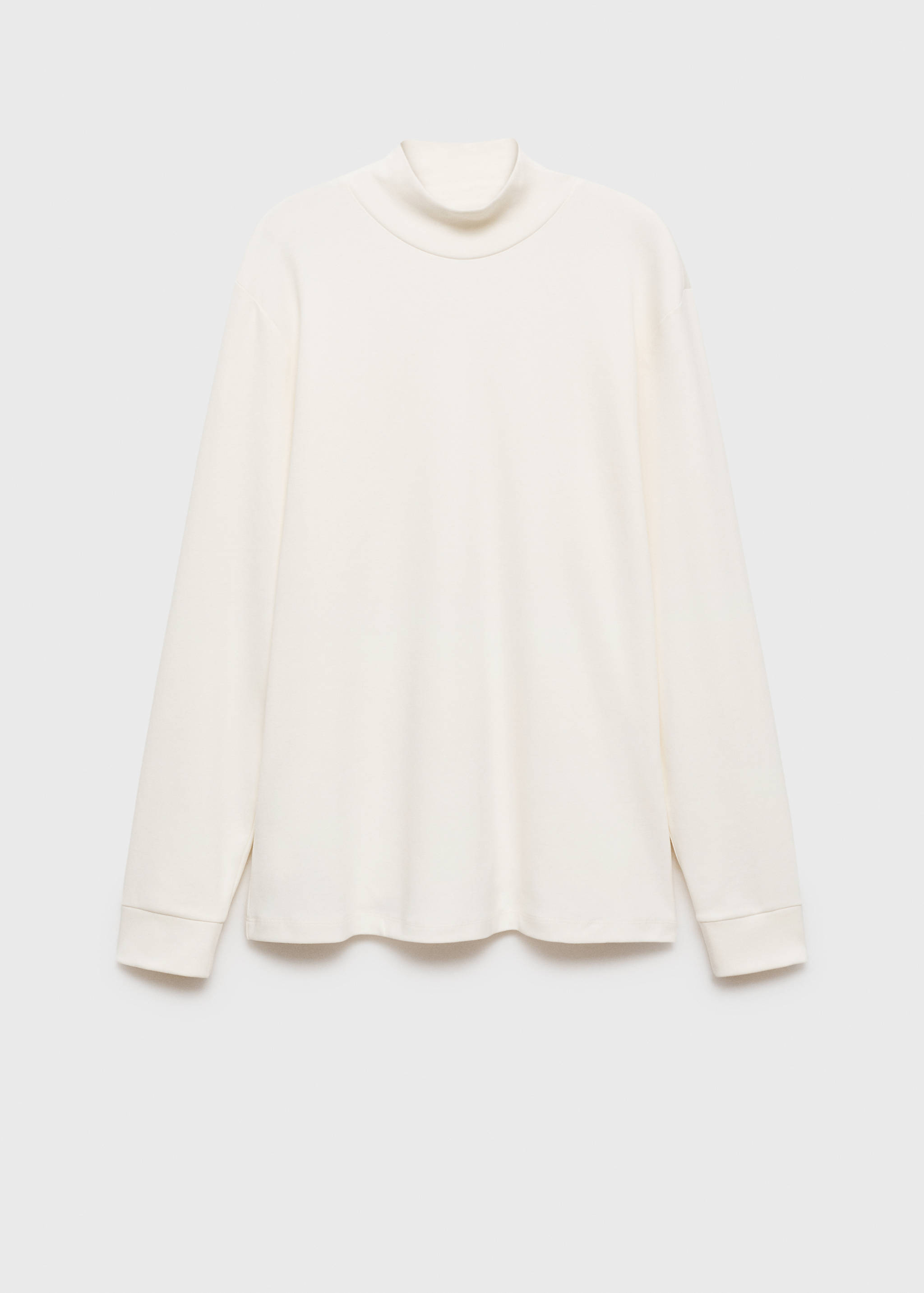 Cotton t-shirt with perkins neck - Article without model