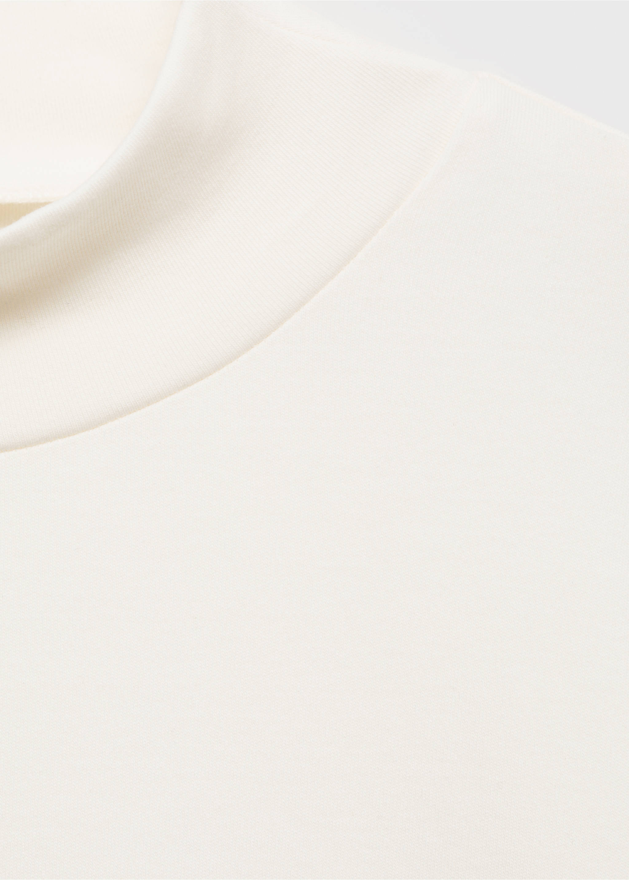 Baumwollshirt mit hohem Kragen - Detail des Artikels 8, Ecru. Ref: 77057932-00.