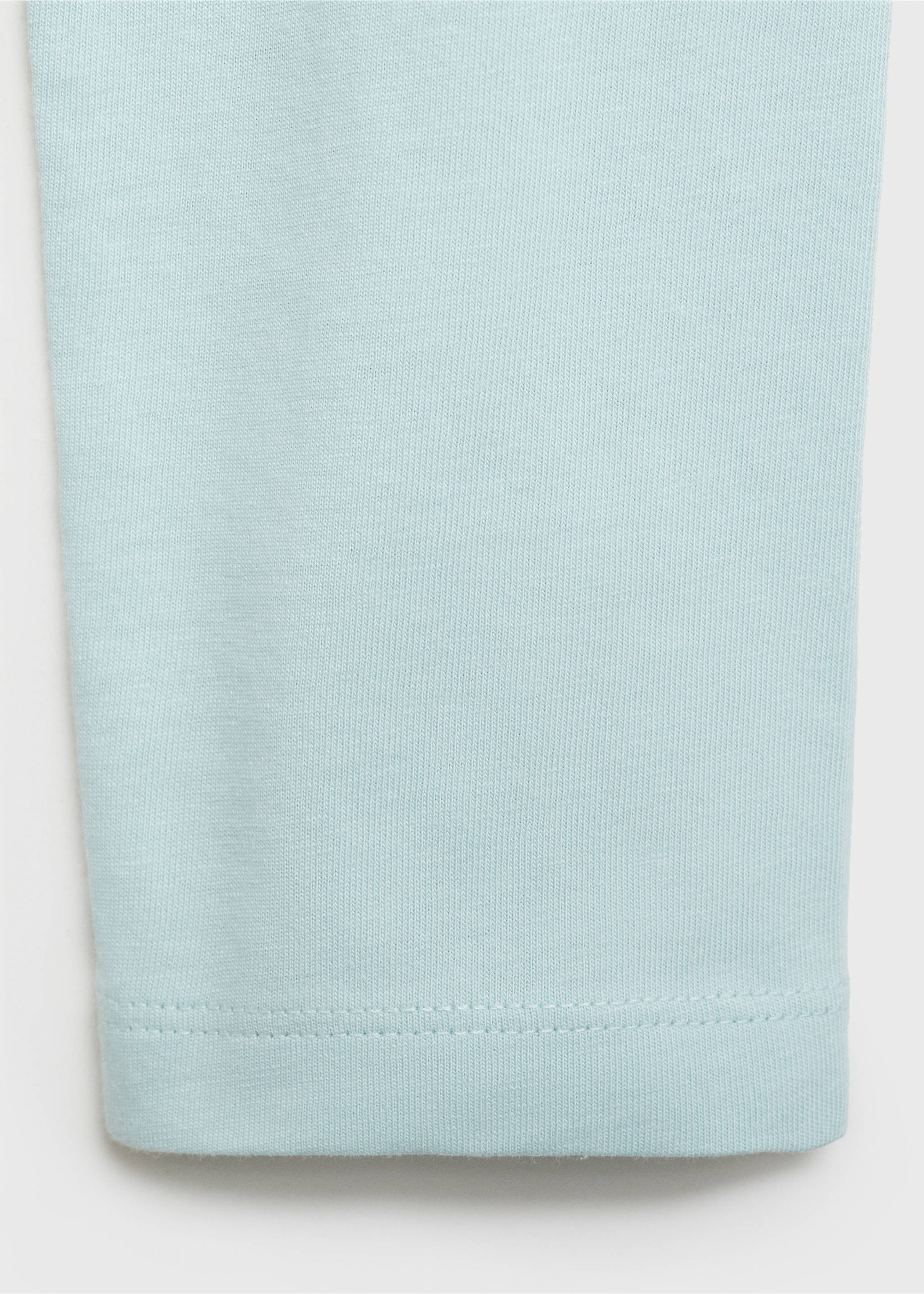 Printed cotton-blend T-shirt - Details of the article 0, Aqua Green. Ref: 77057936-00.