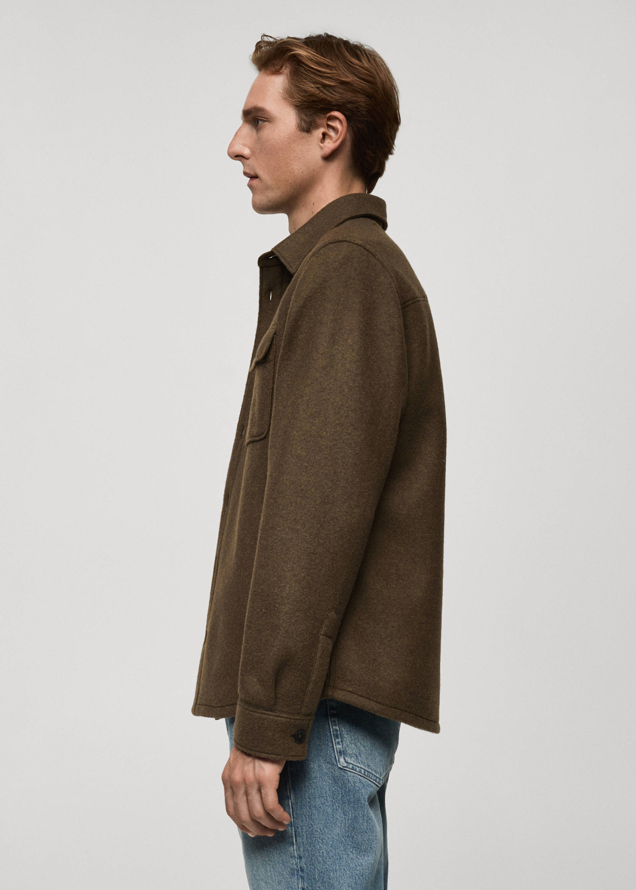 Wool-blend overshirt with pockets - Details of the article 2