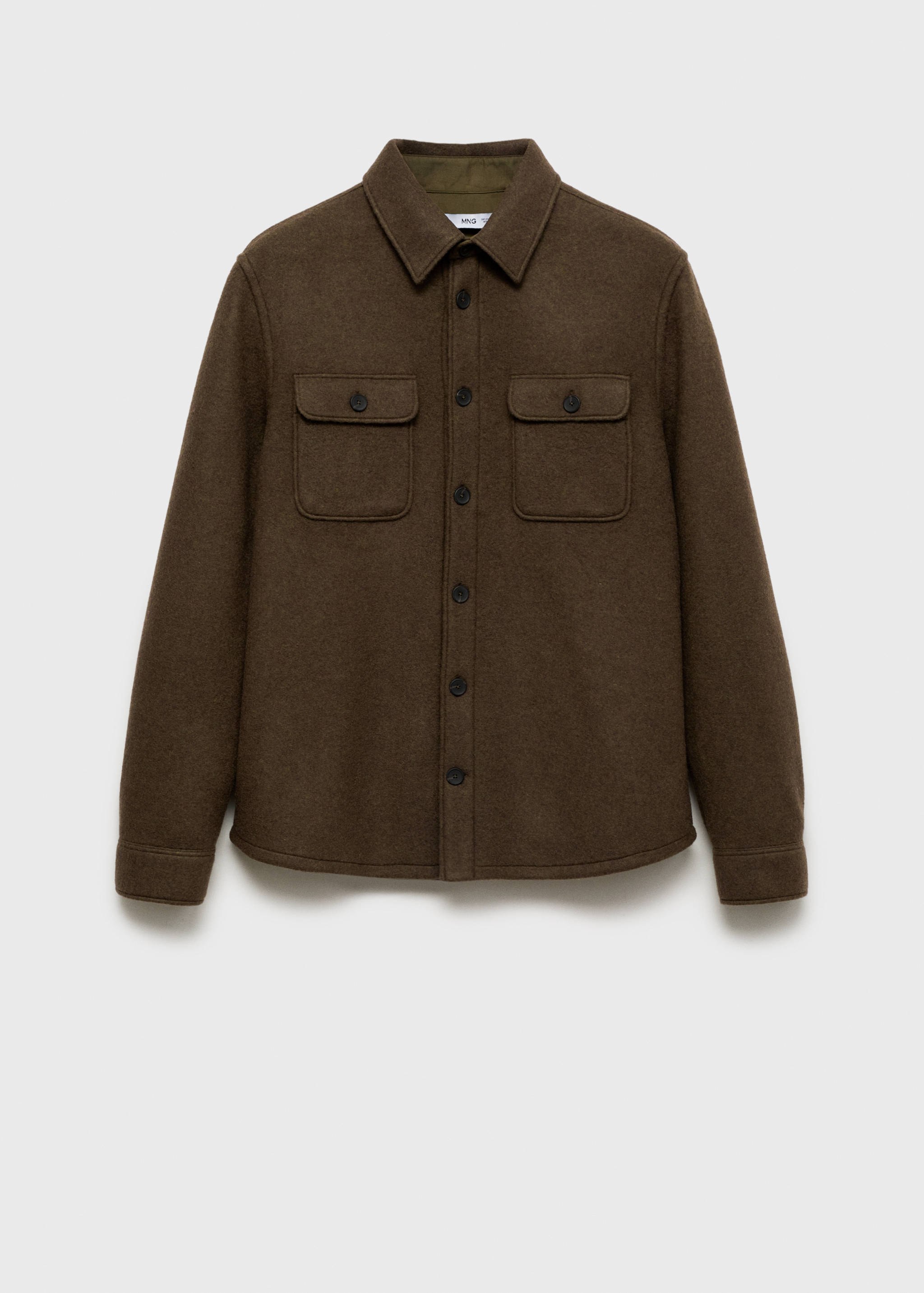 Wool-blend overshirt with pockets - Article without model