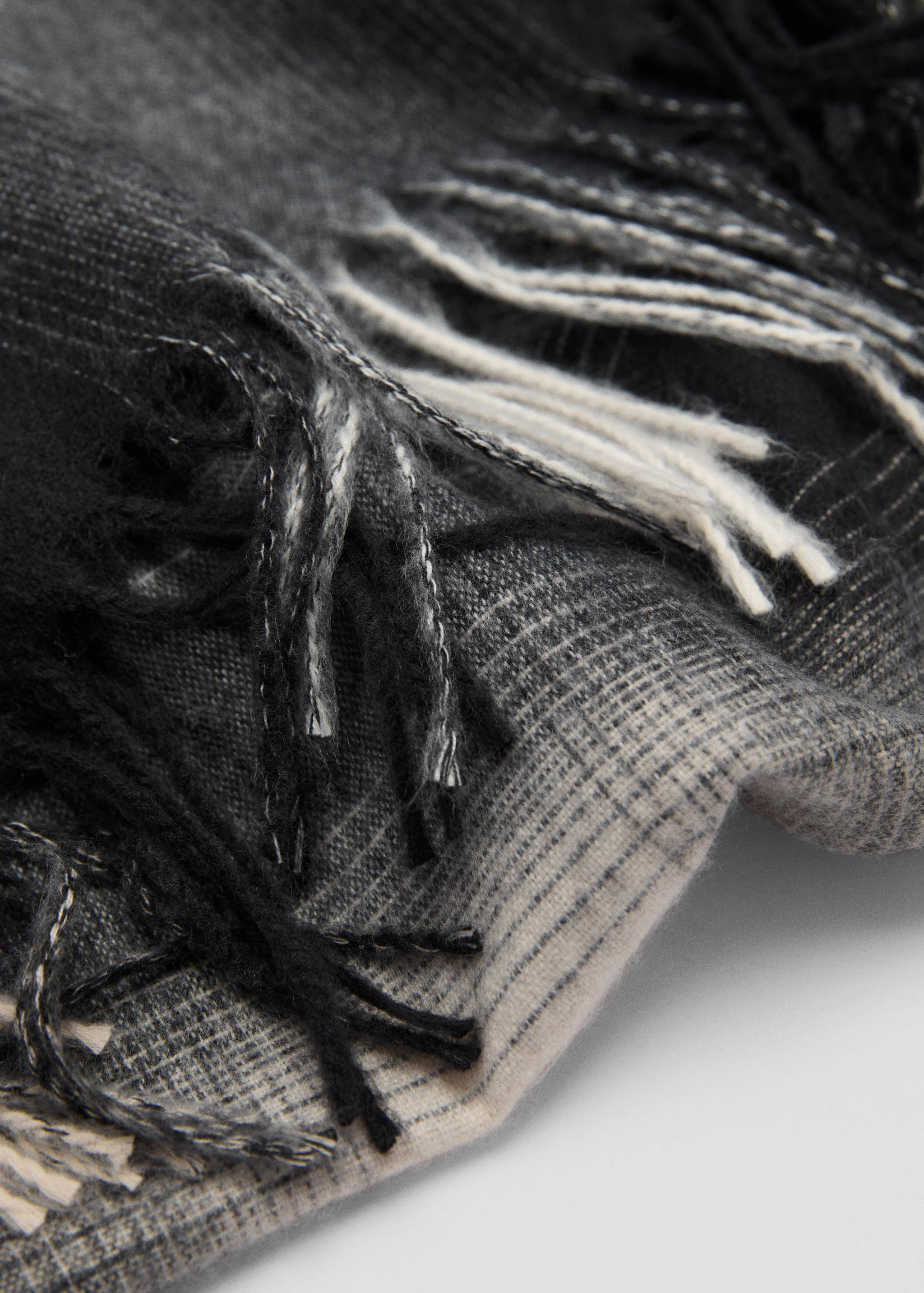 Flannel check scarf - Medium plane