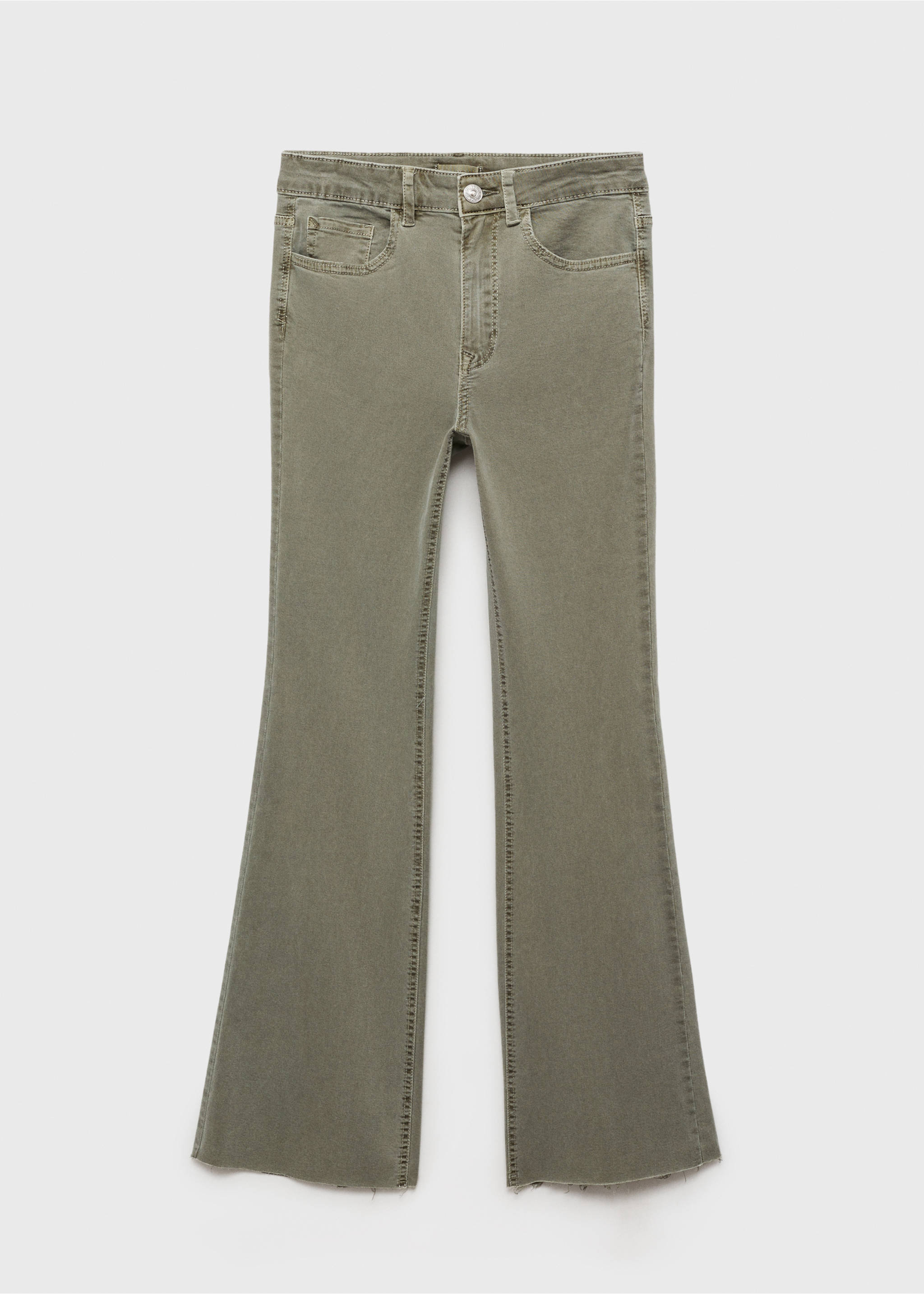 Flared pants - Article without model, Medium Green. Ref: 77058273-00.