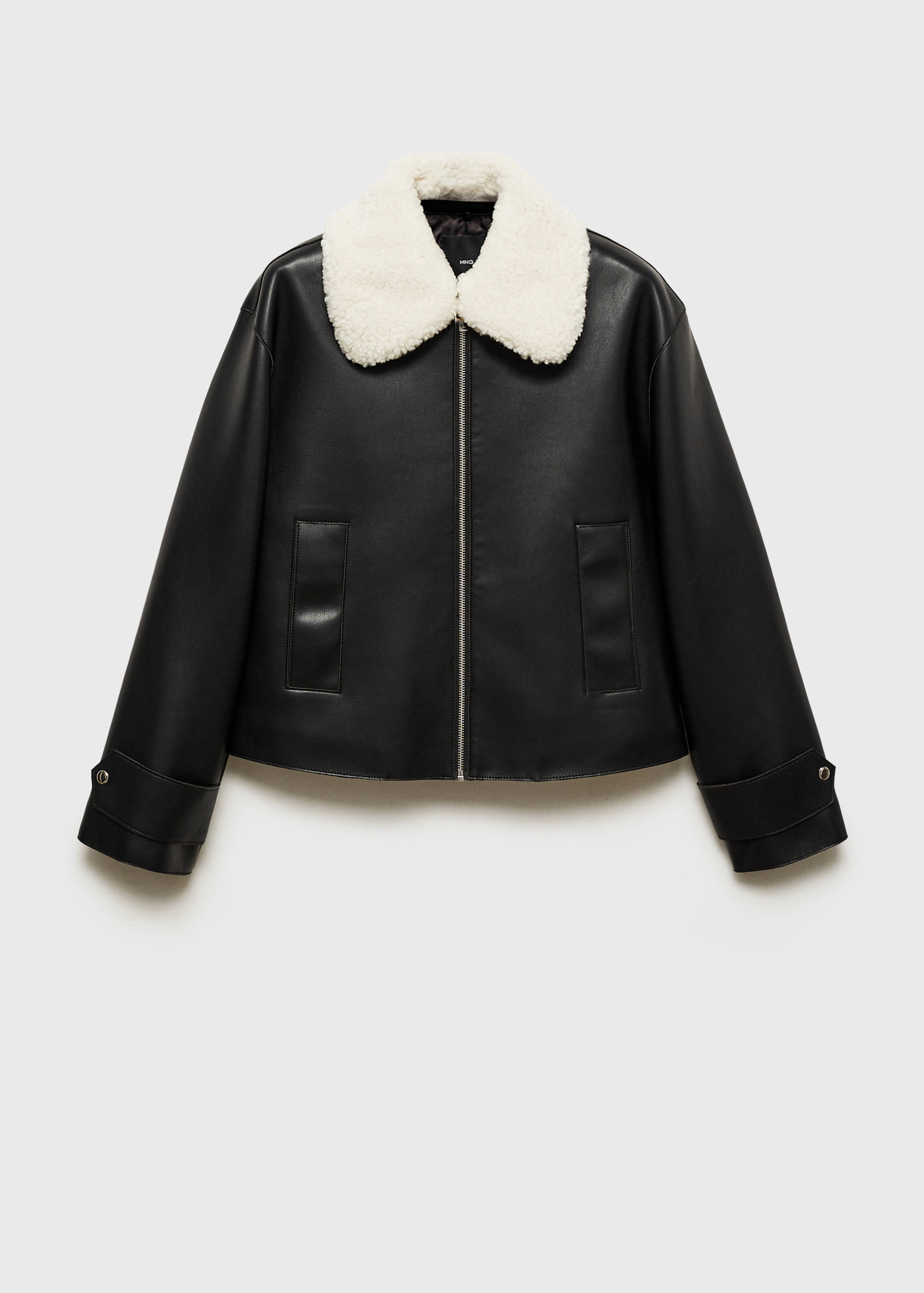 Jacket with detachable sheepskin collar - Article without model