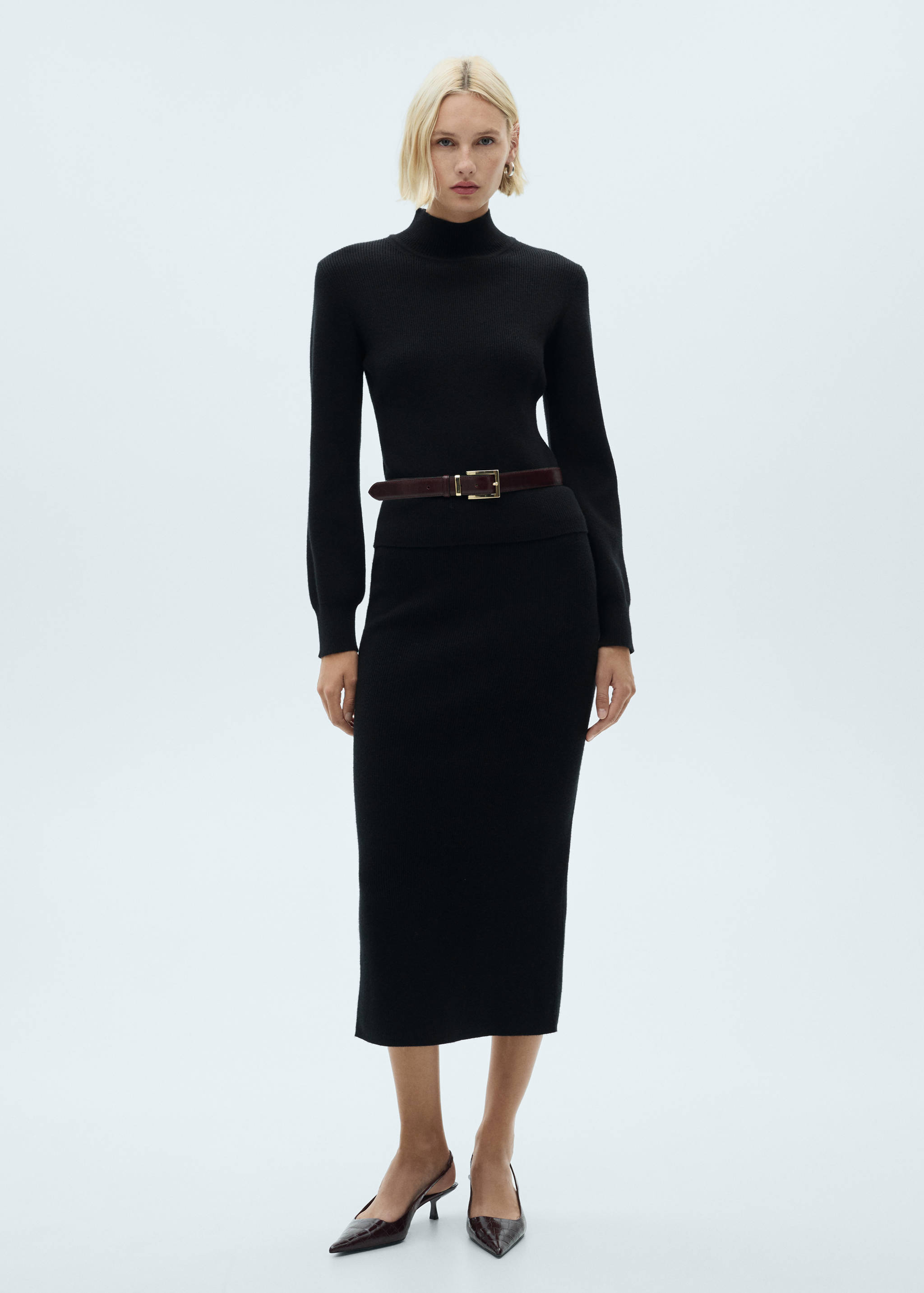 Jersey canalé cuello redondo - Plano general