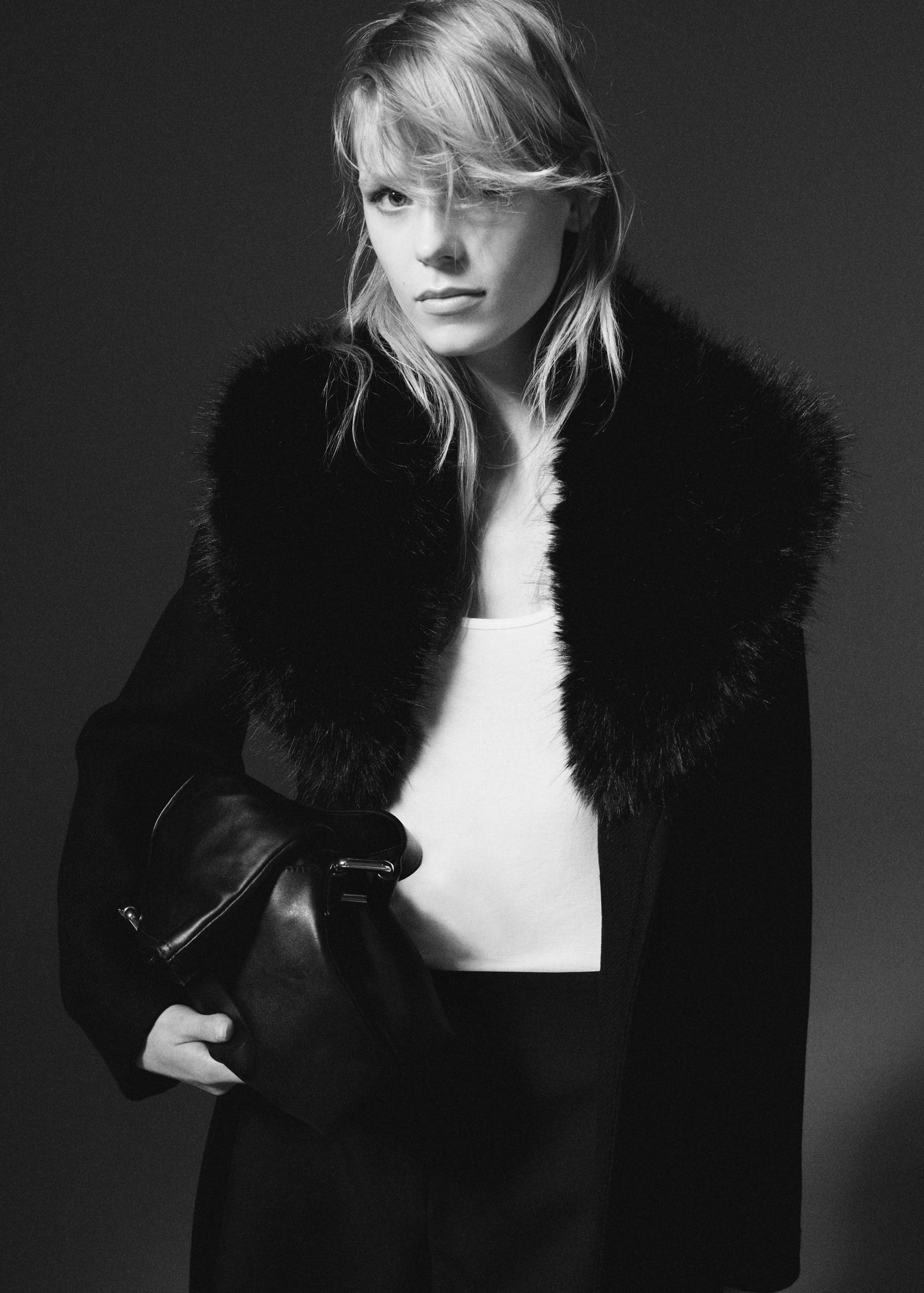 Abrigo lana cuello pelo desmontable - Detalle del artículo 6