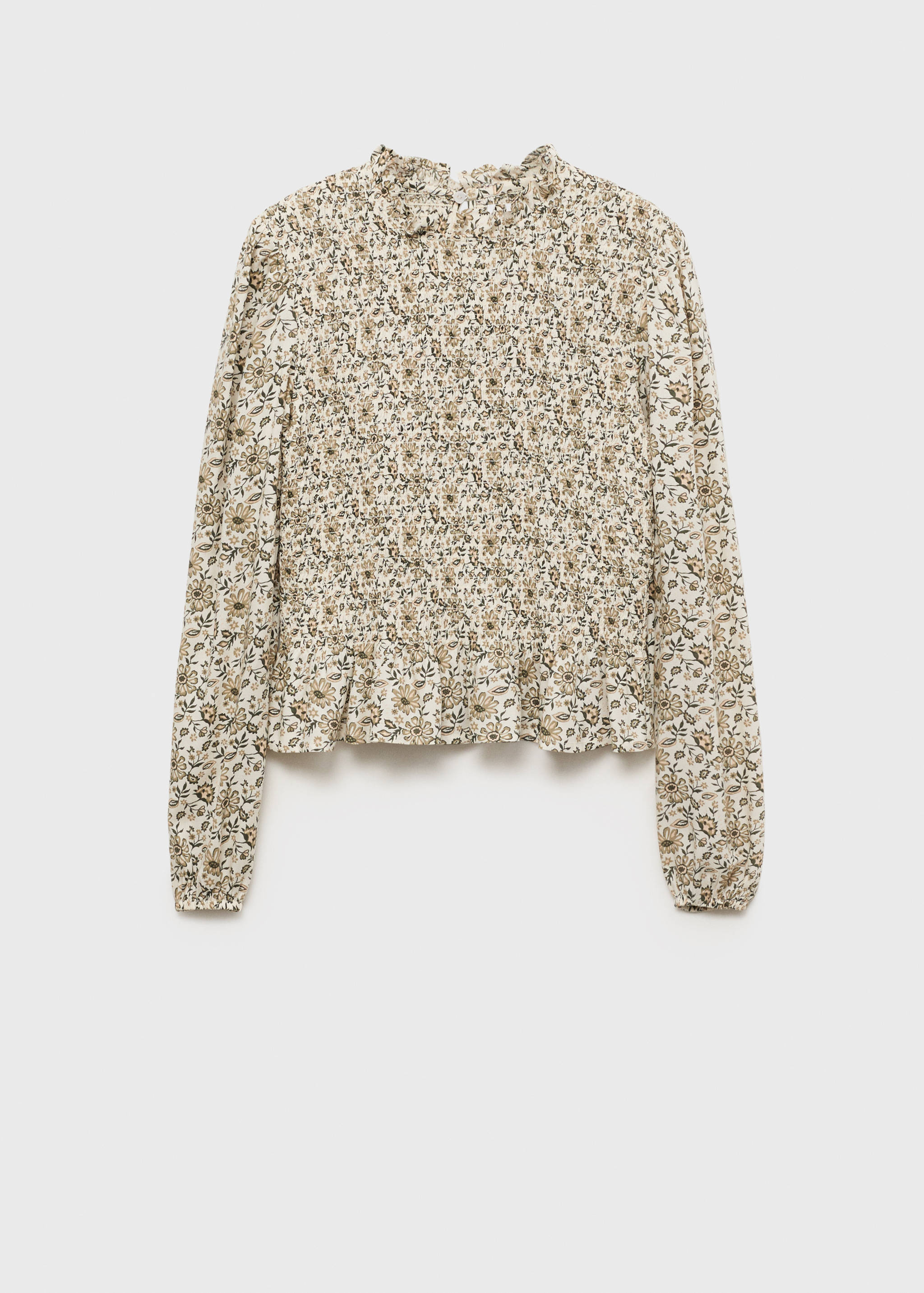 Blusa fruncida floral - Artículo sin modelo