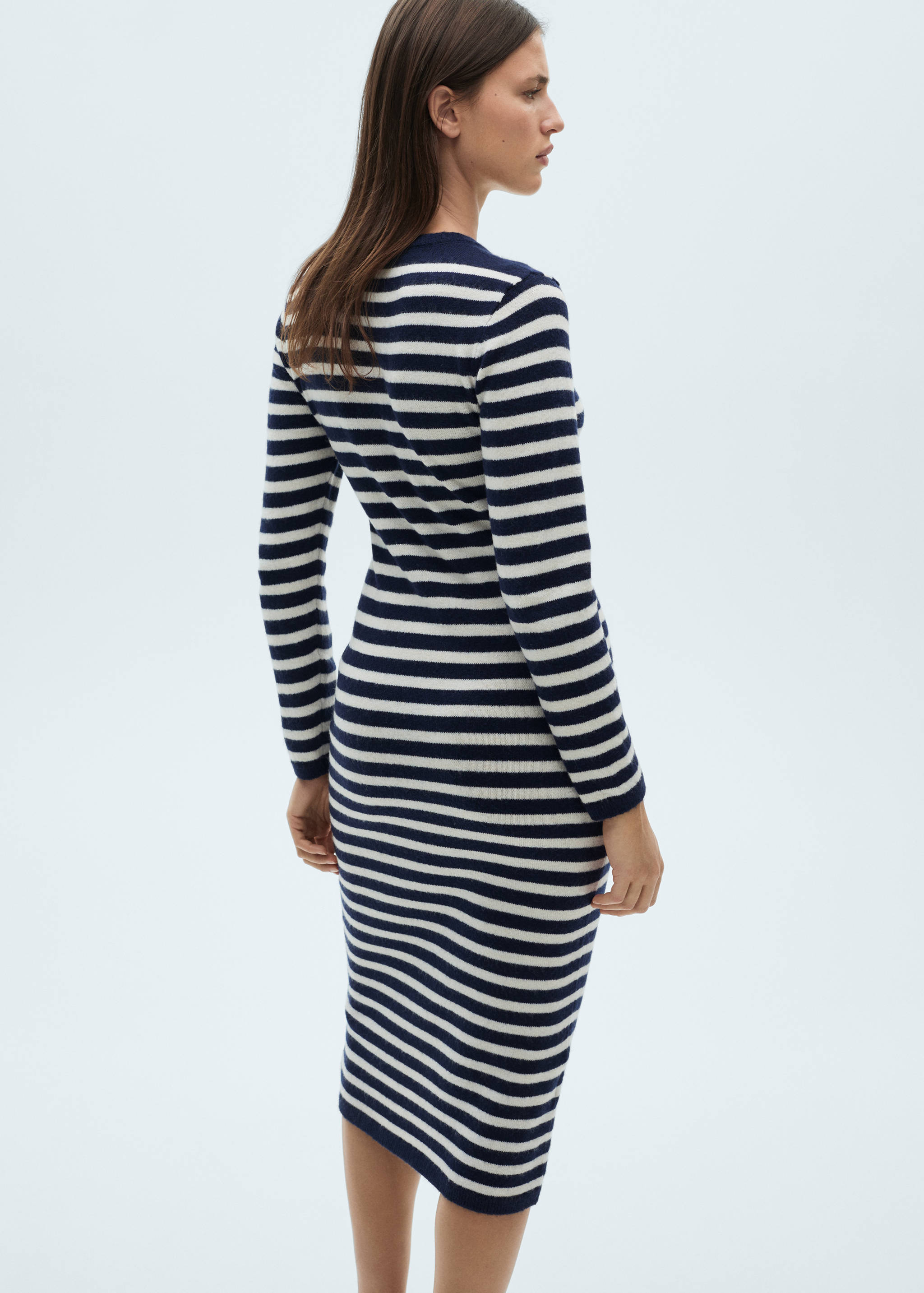Striped sweater dress - Reverse of the article
