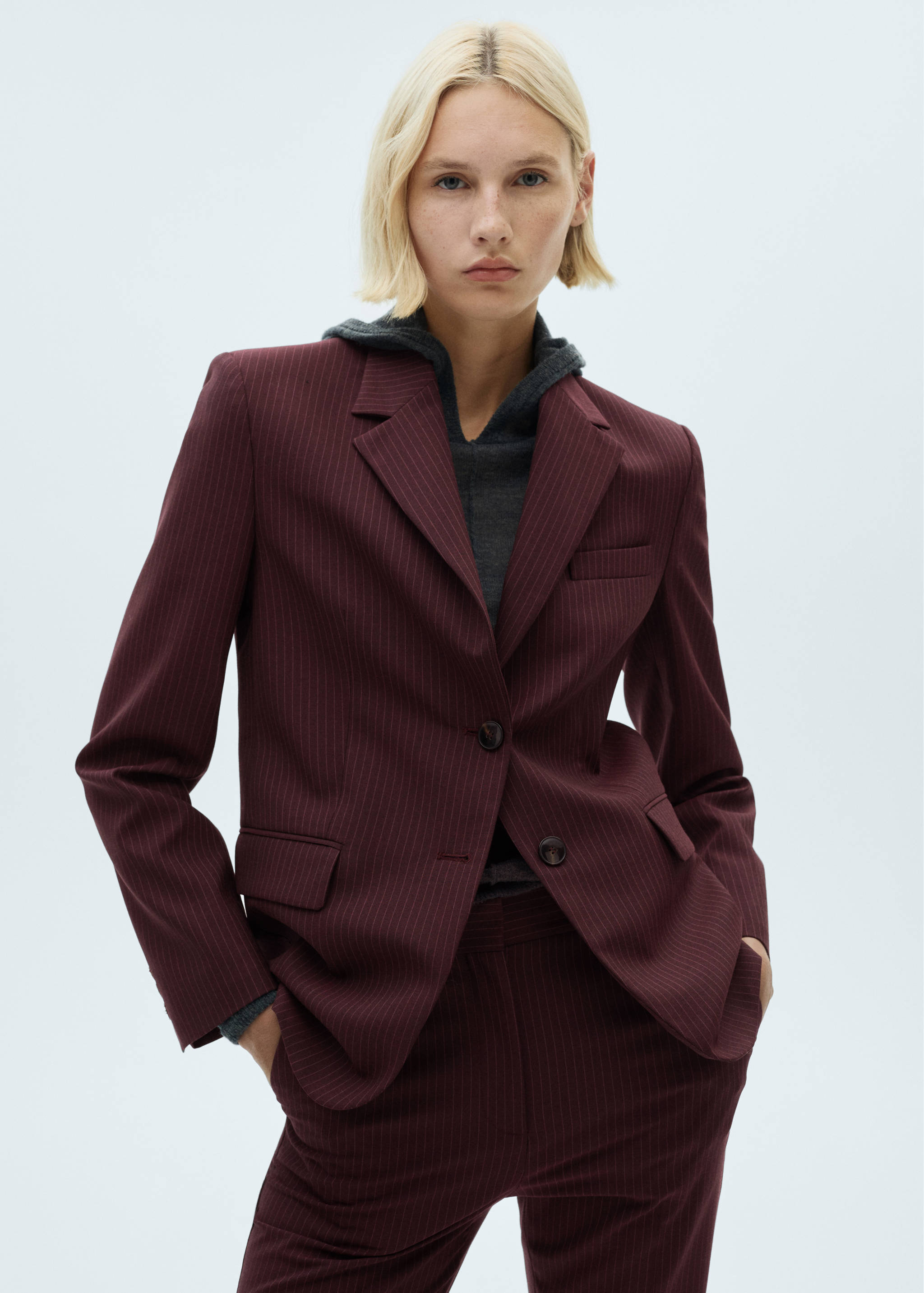 Pinstripe suit blazer - Medium plane