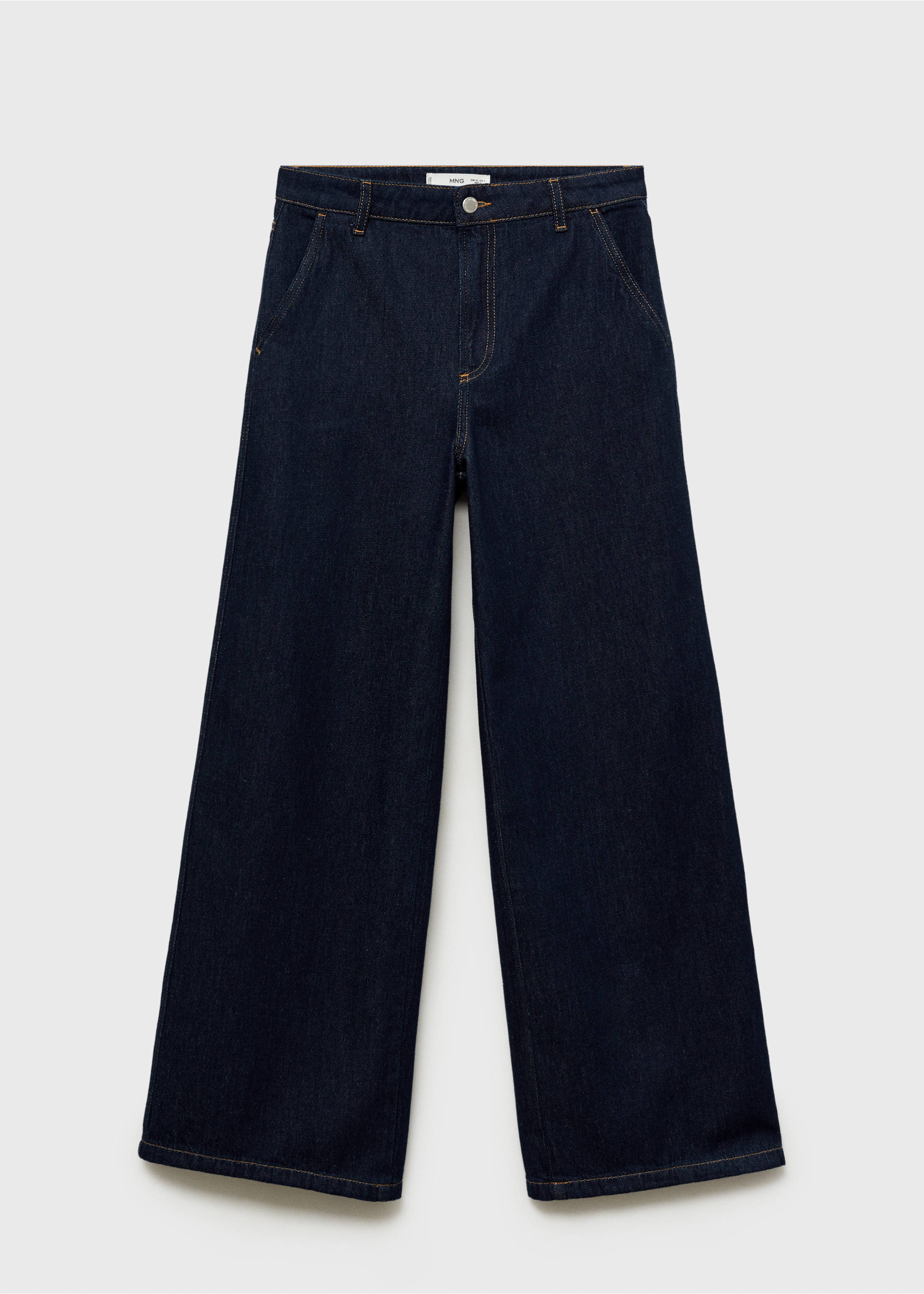 Jeans wideleg rinse-wash - Artikkel uten modell, Blå. Ref: 77058285-00.