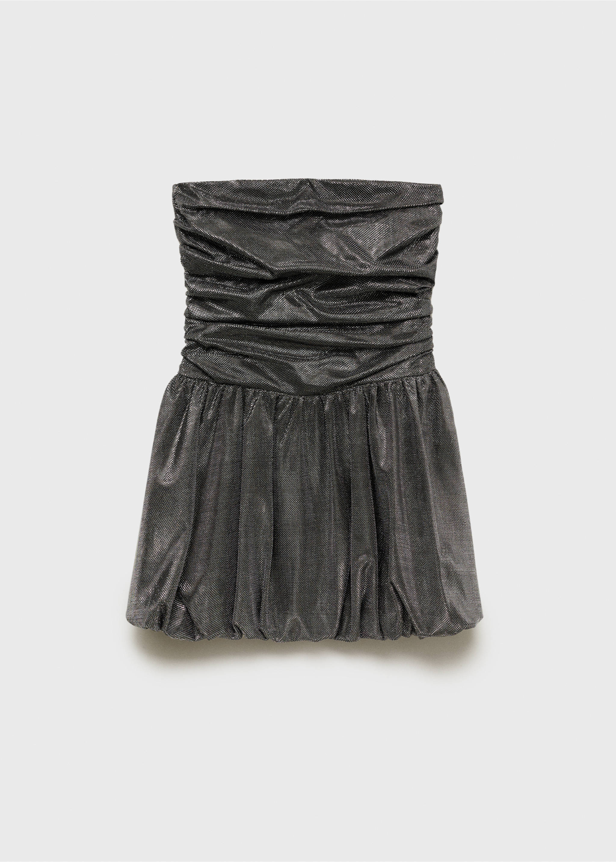 Balloon skirt tube dress - Article without model, Silver. Ref: 77059055-00.