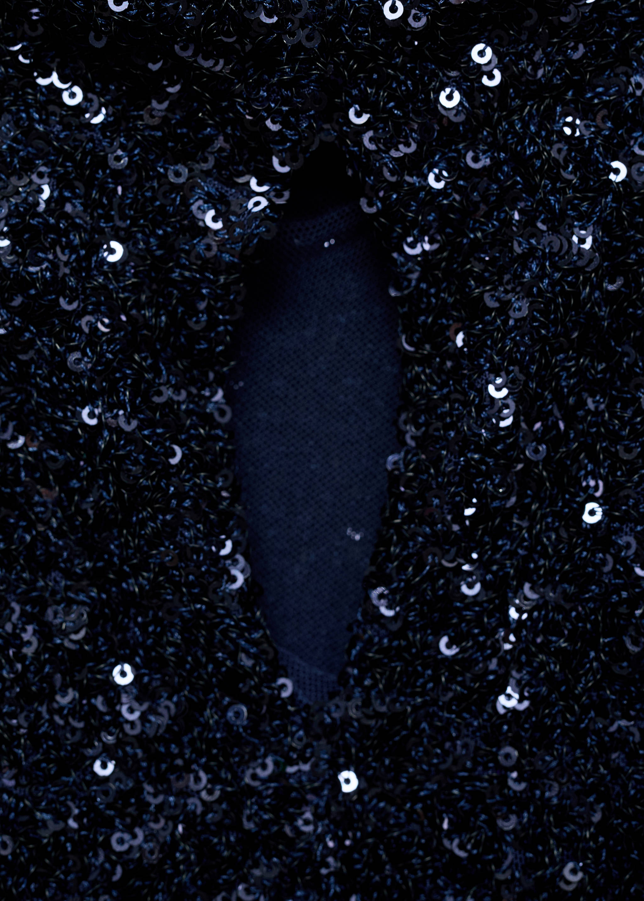 Short-sleeved sequin dress - Details of the article 0