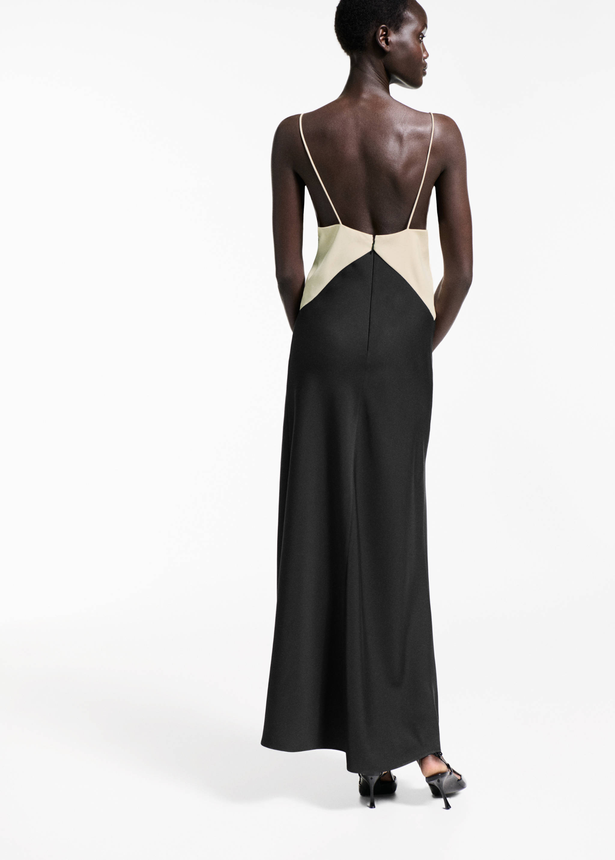 Vestido lencero bicolor - Reverso del artículo