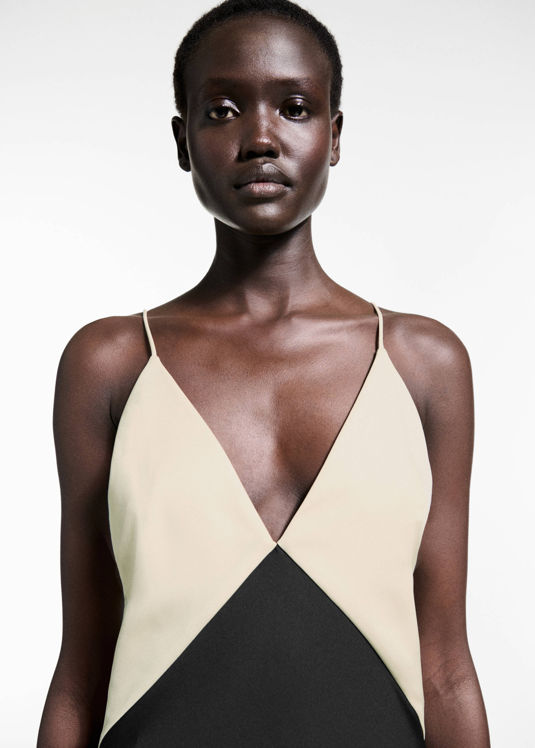 Vestido lencero bicolor - Detalle del artículo 1