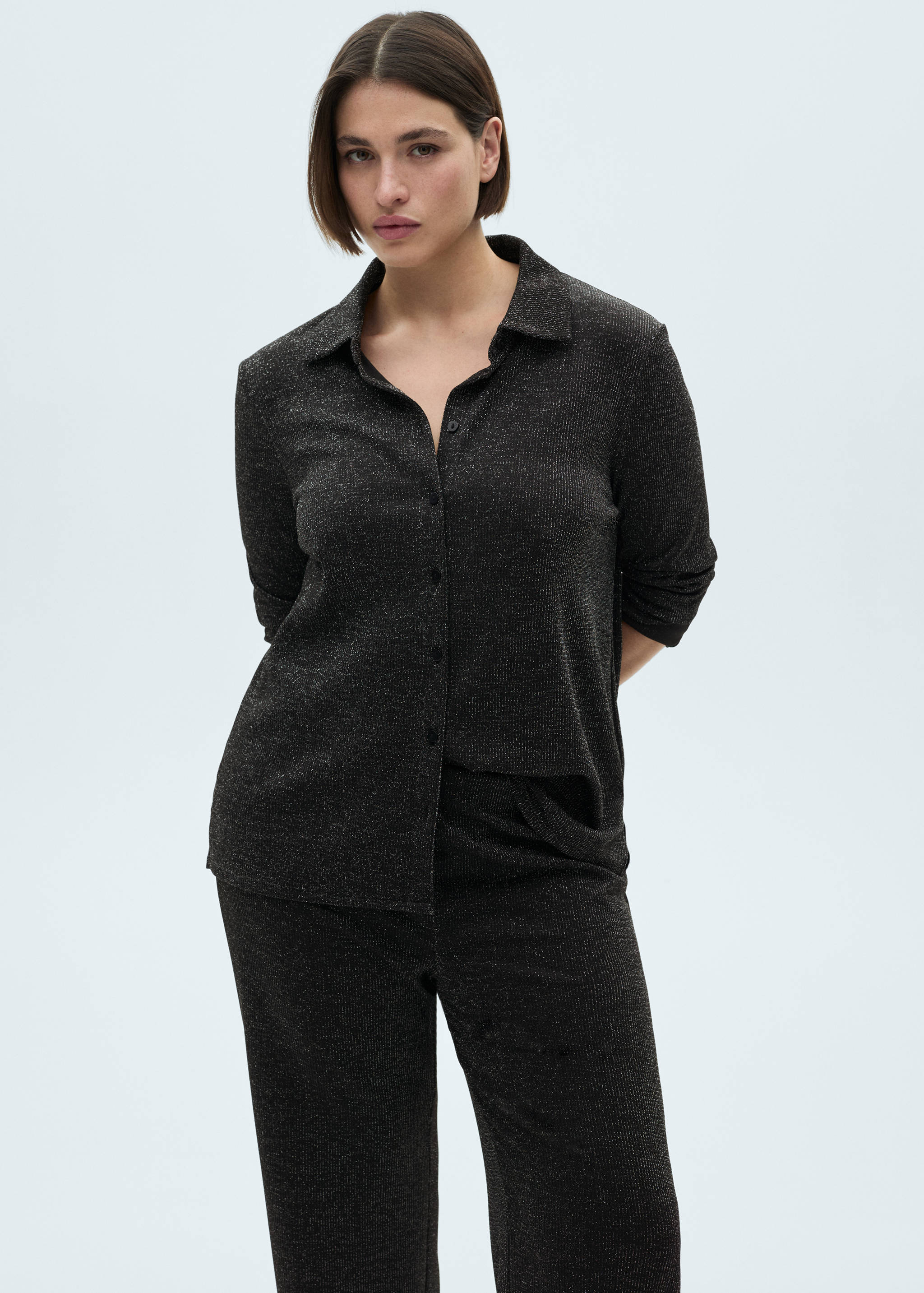 Gebreide lurex broek met wijd uitlopende pijpen - Detail van het artikel 5