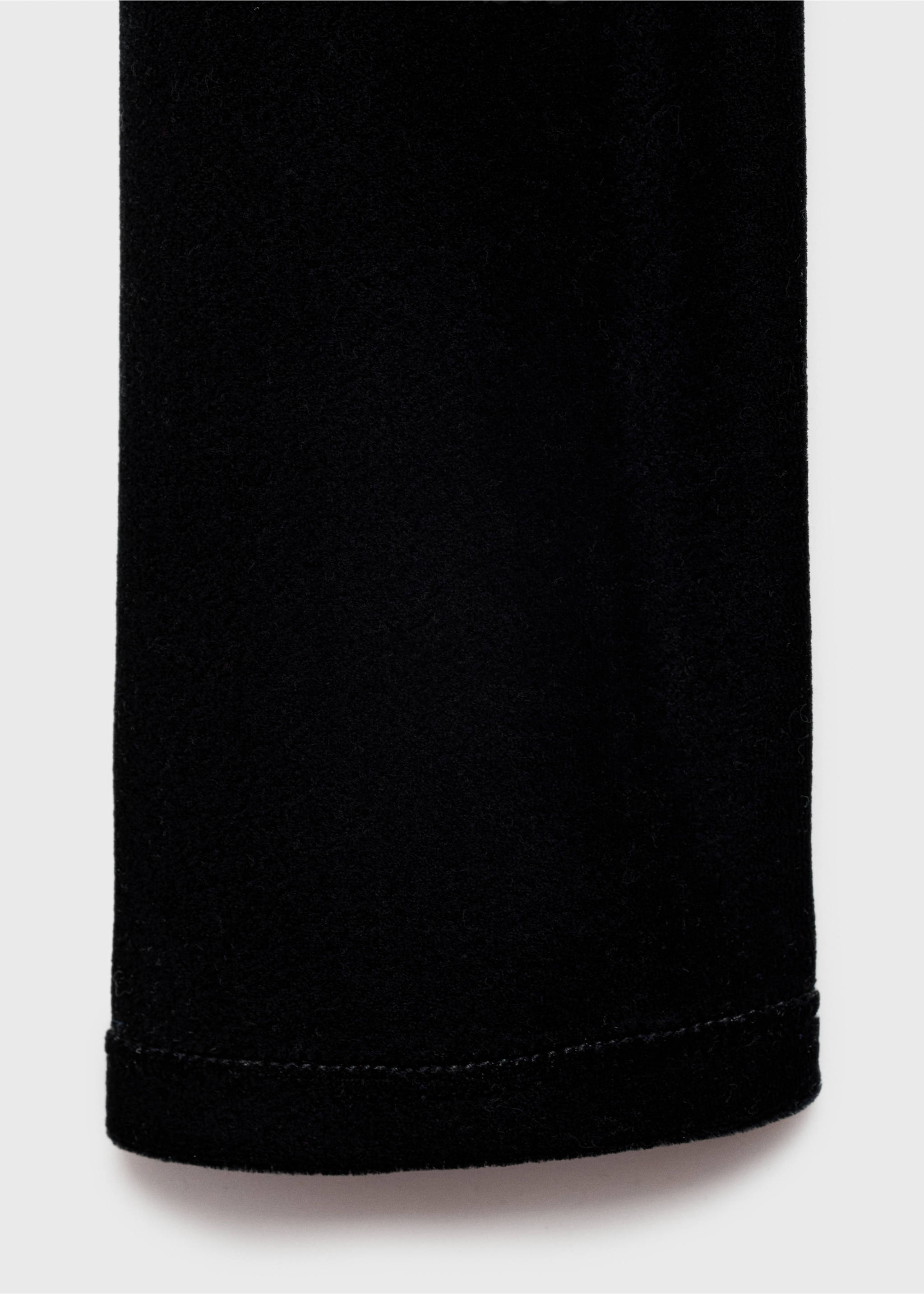 Asymmetric velvet dress - Details of the article 0, Black. Ref: 77059062-00.