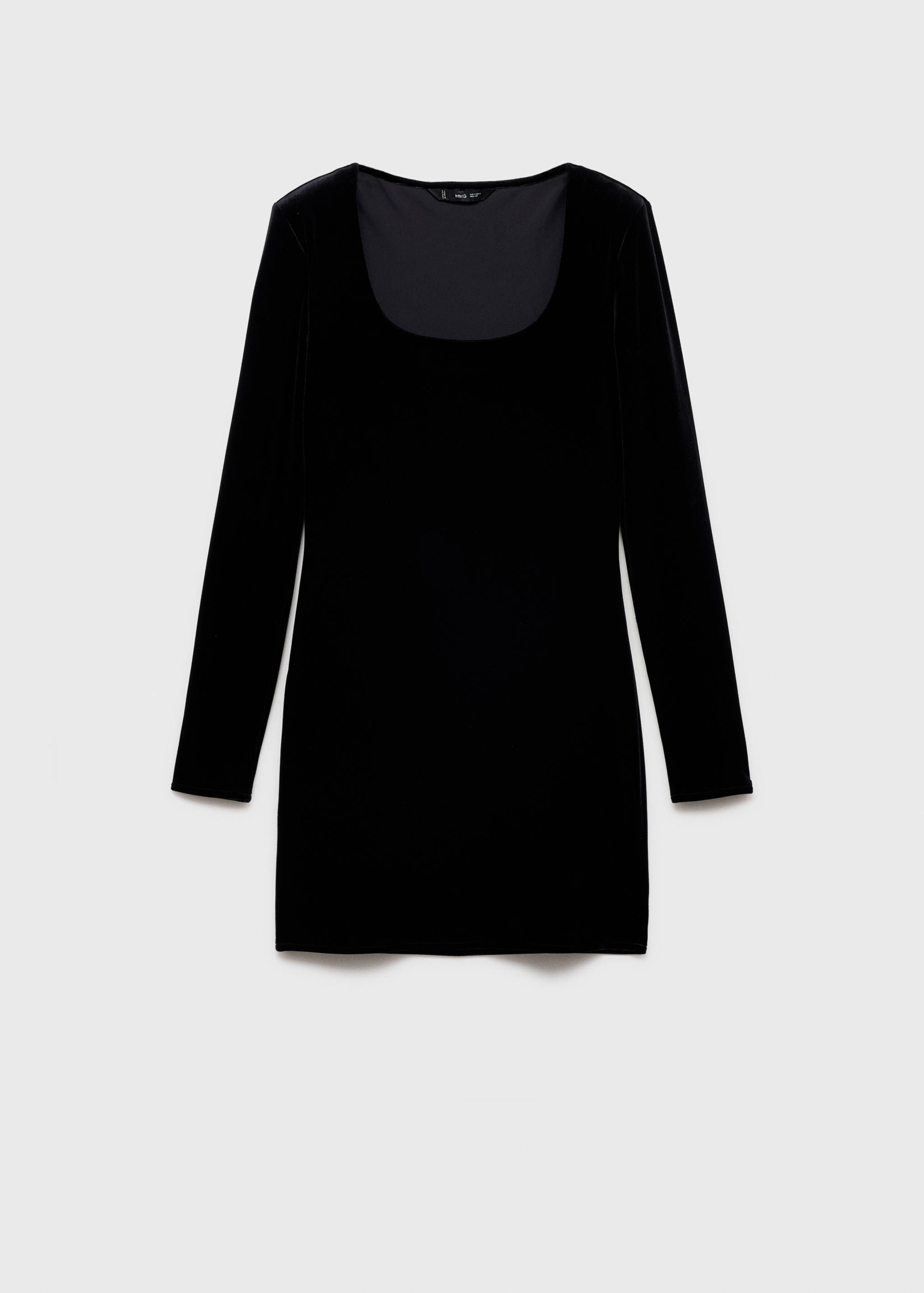 Samtkleid mit weitem Ausschnitt - Artikel ohne Model