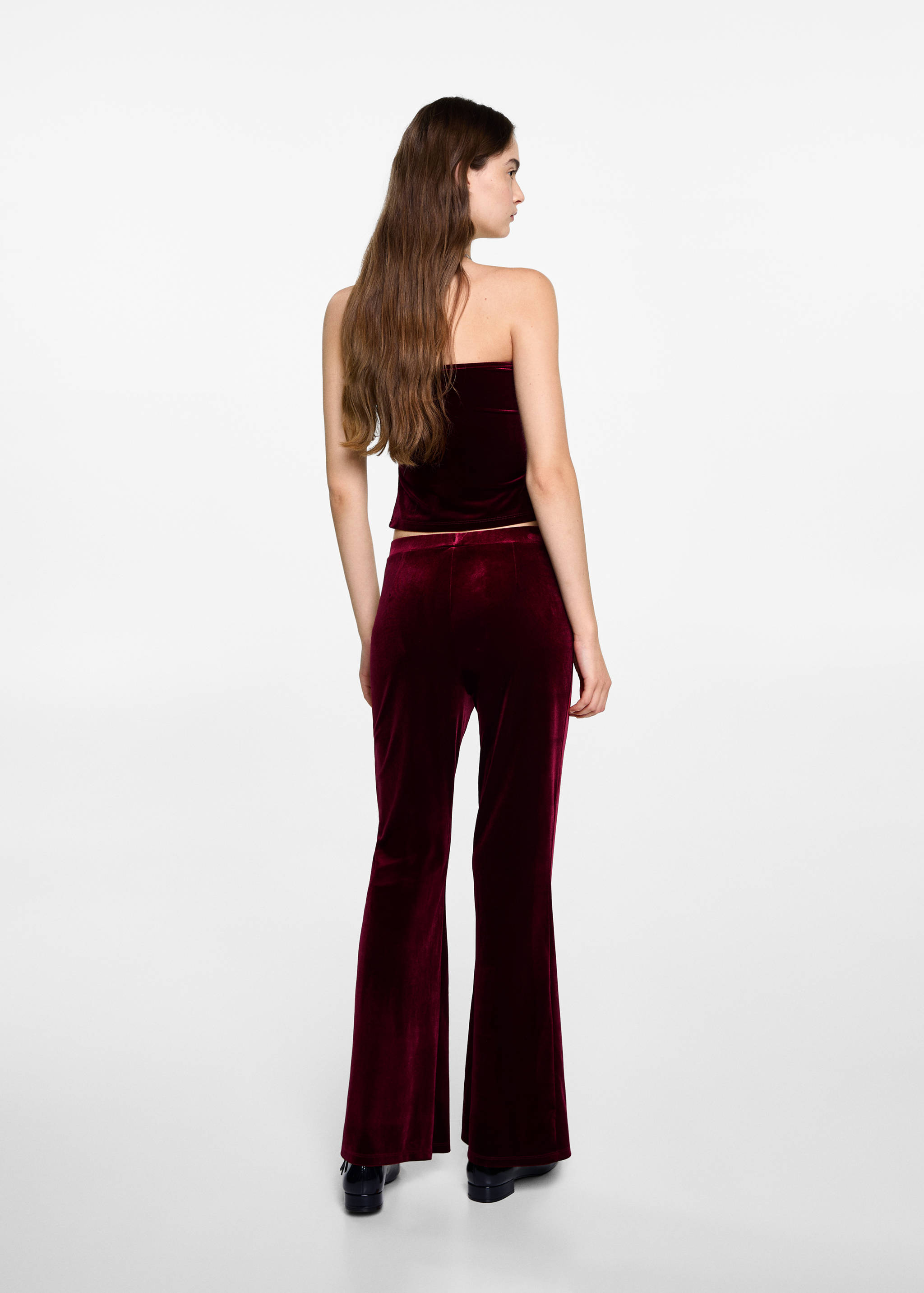 Flared velvet pants - Reverse of the article