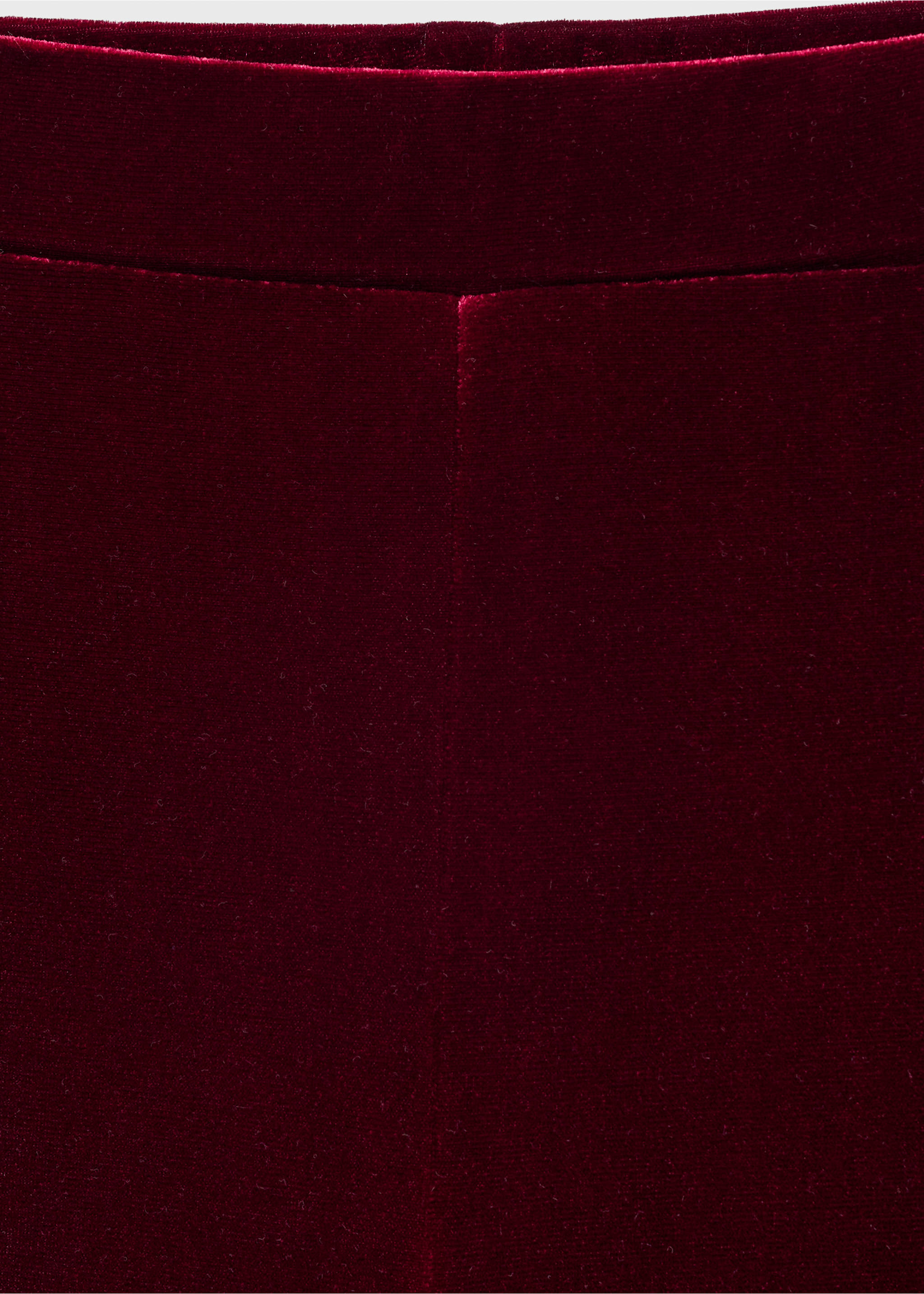 Flared velvet trousers - Details of the article 8, Maroon. Ref: 77059066-00.