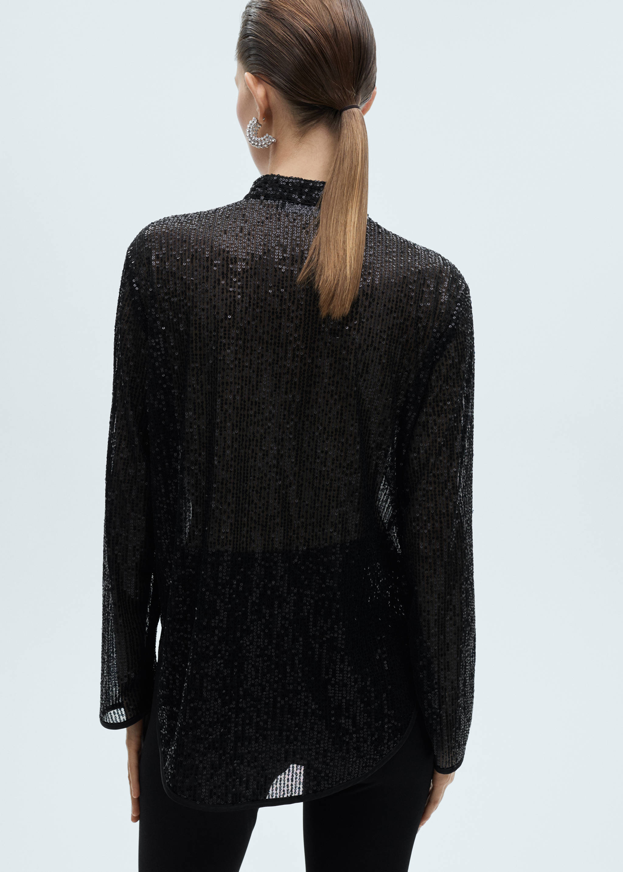 Semi-transparent sequined shirt - Verso de l’article