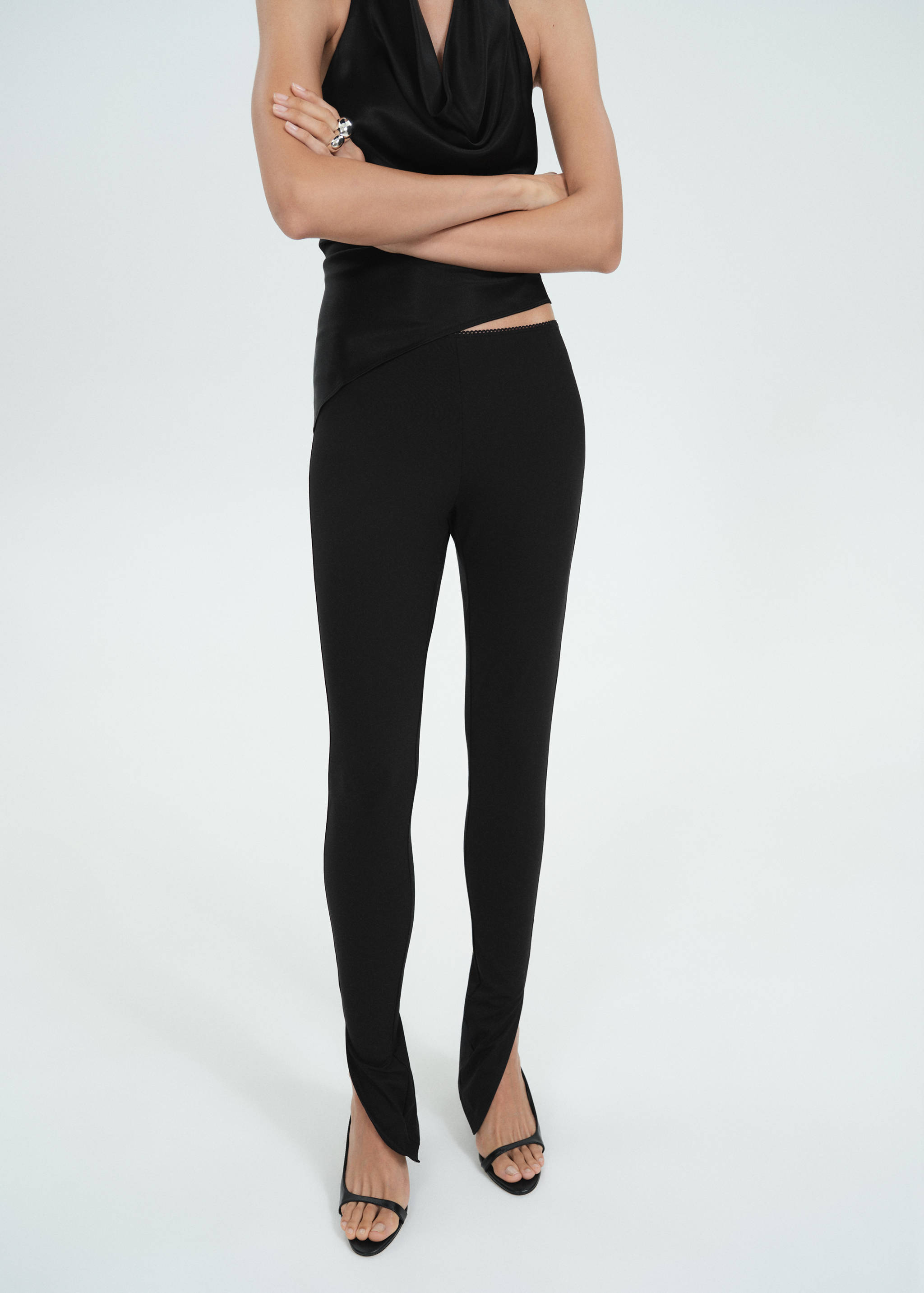 Slit hem leggings - Medium plane