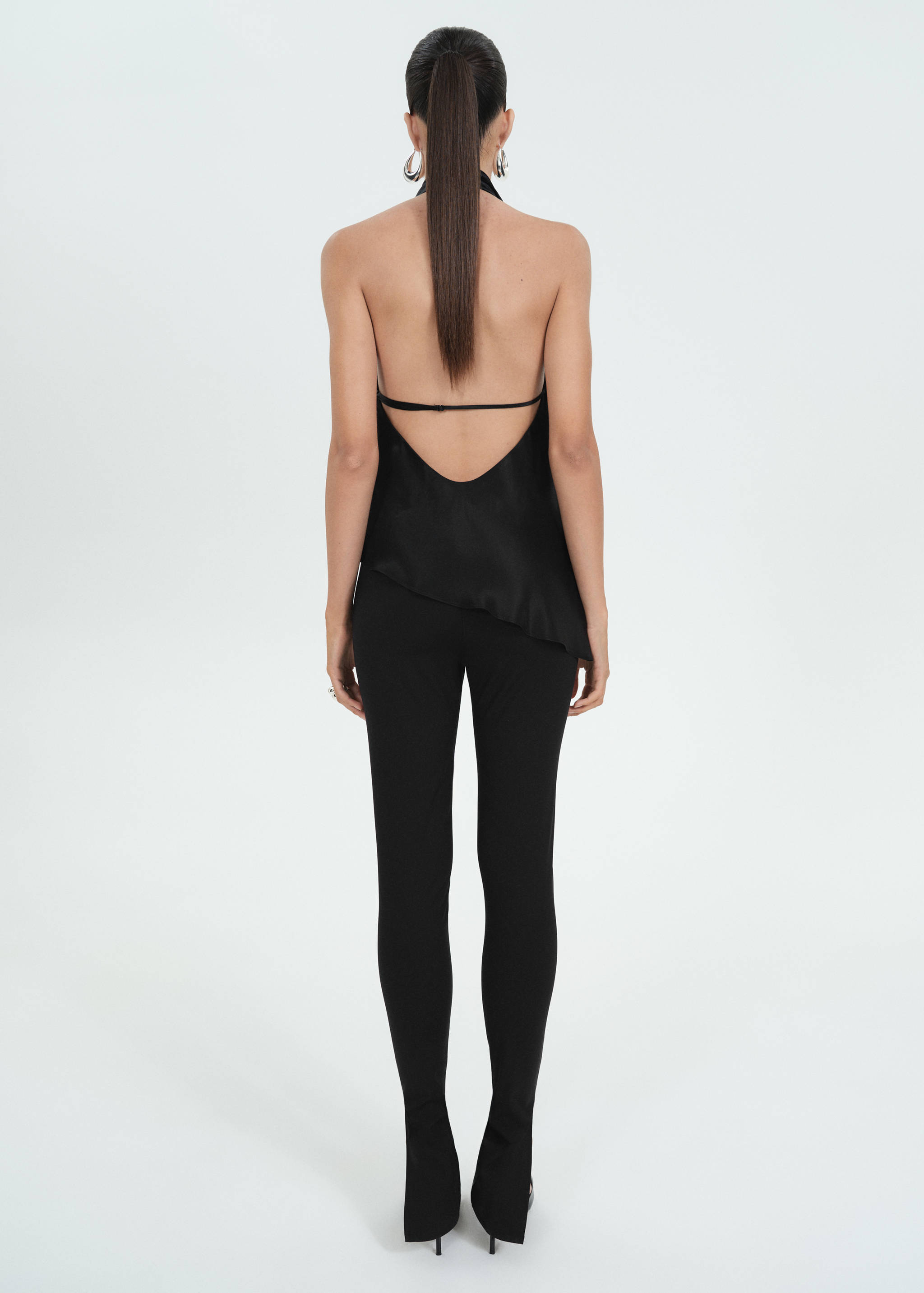 Slit hem leggings - Reverse of the article