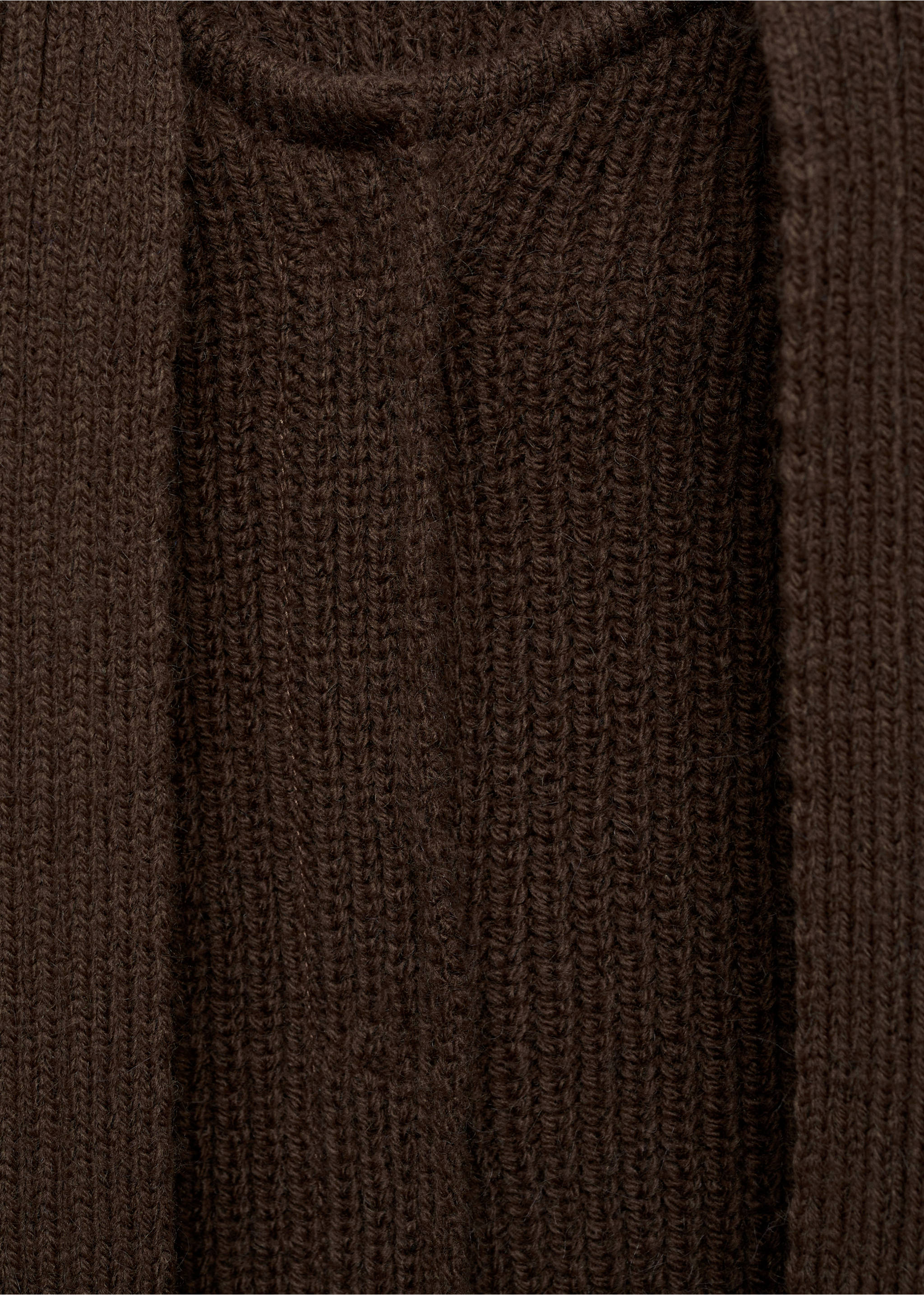 Cape-sjaal met knopen - Detail van het artikel 8, Chocoladebruin. Ref: 77059072-00.