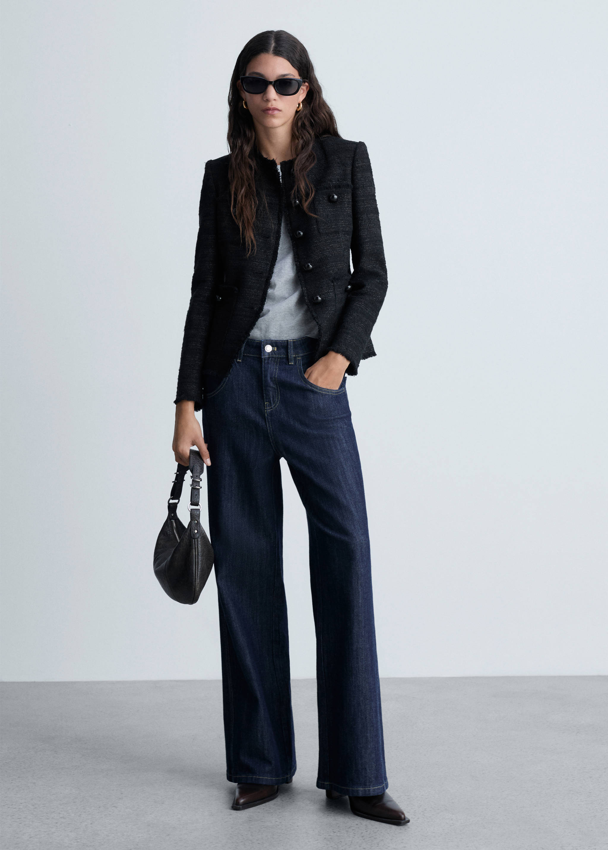 Pocket tweed jacket - General plane